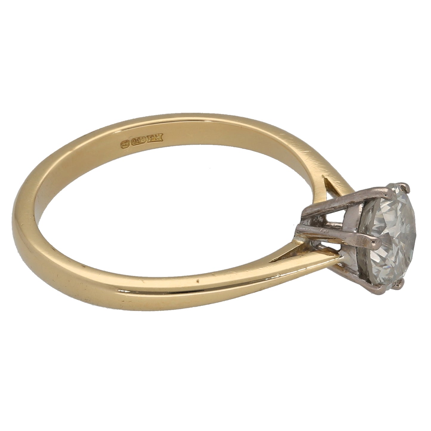 18ct Gold 1.14ct Diamond Solitaire Ring Size N