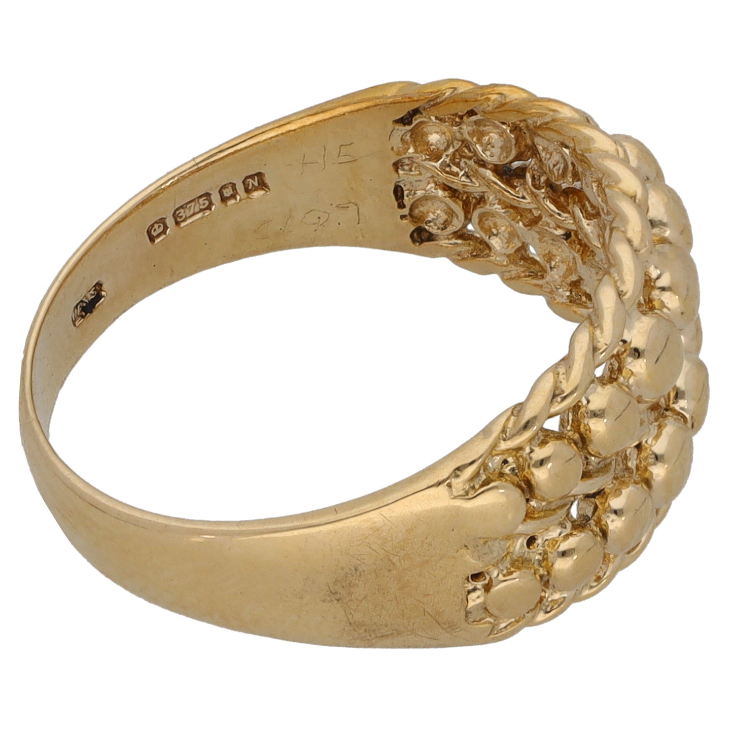 9ct Gold Keeper Ring Size M