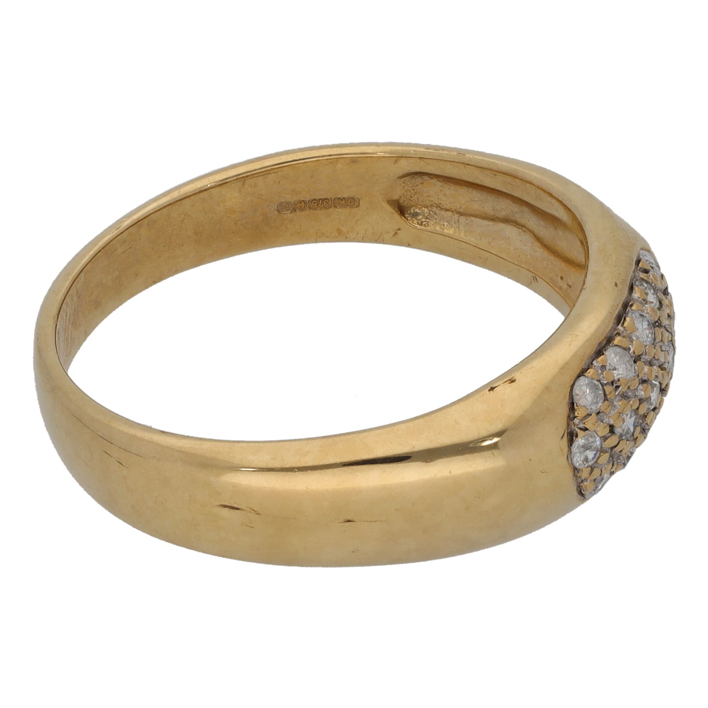 9ct Gold 0.16ct Diamond Alternative Ring Size T