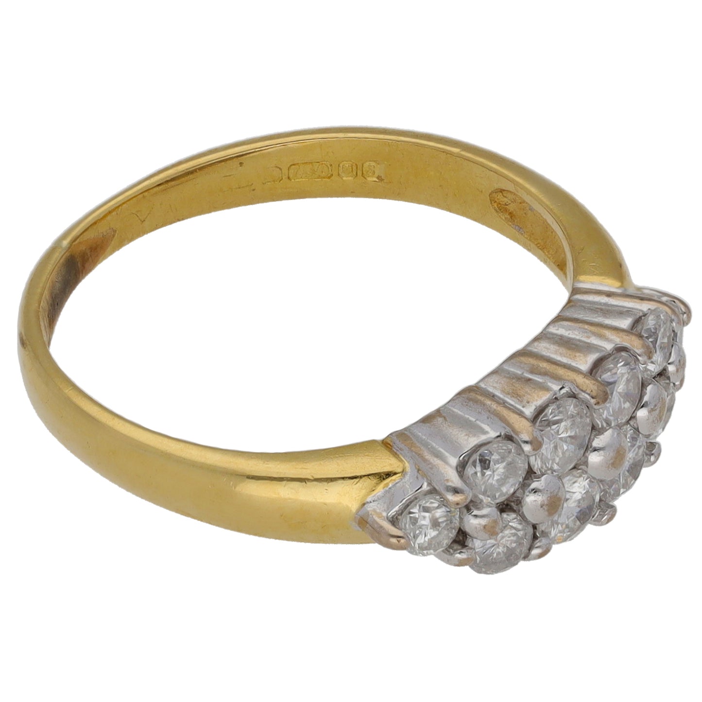 18ct Gold 0.48ct Diamond Dress/Cocktail Ring Size L