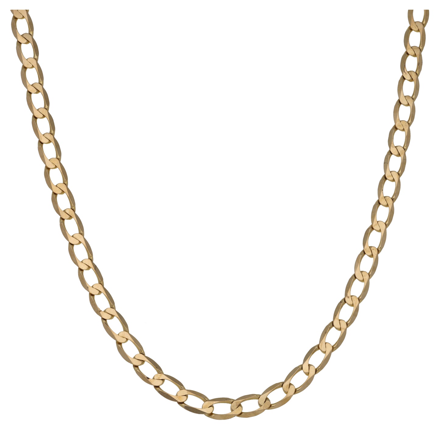 9ct Gold Curb Chain 18"