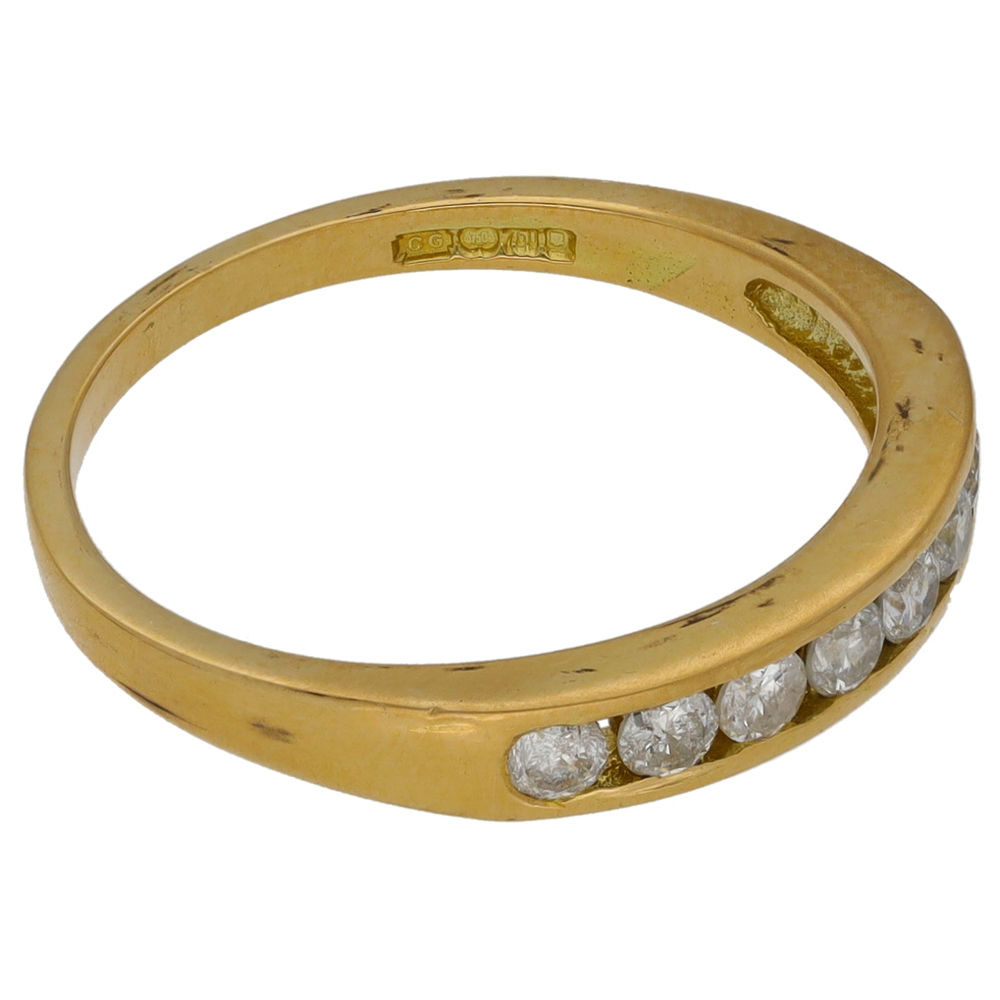 9ct Gold 0.24ct Diamond Half Eternity Ring Size M