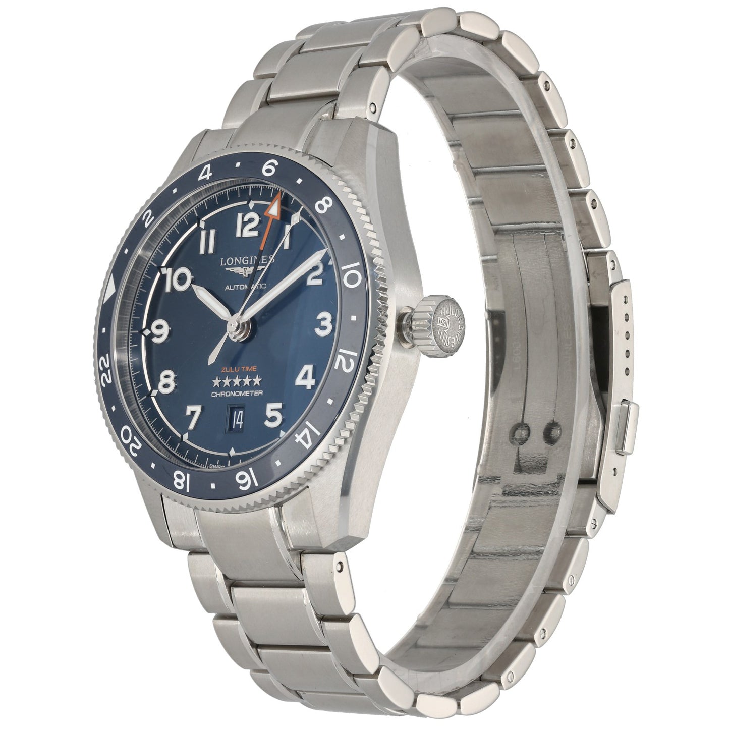 Longines Spirit Zulu Time L3.812.4 42mm Stainless Steel Watch