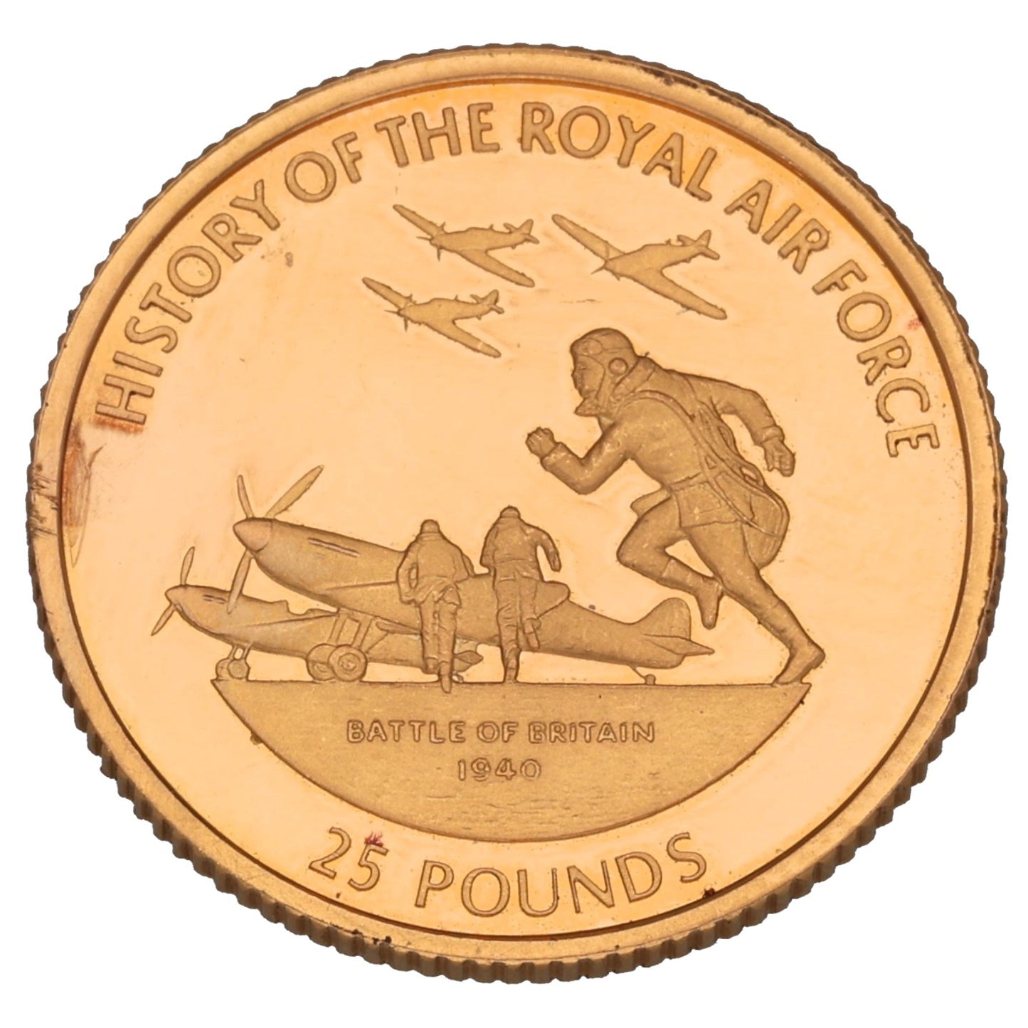 22ct Gold History Of The Royal Air Force 25 Pounds Coin 2008
