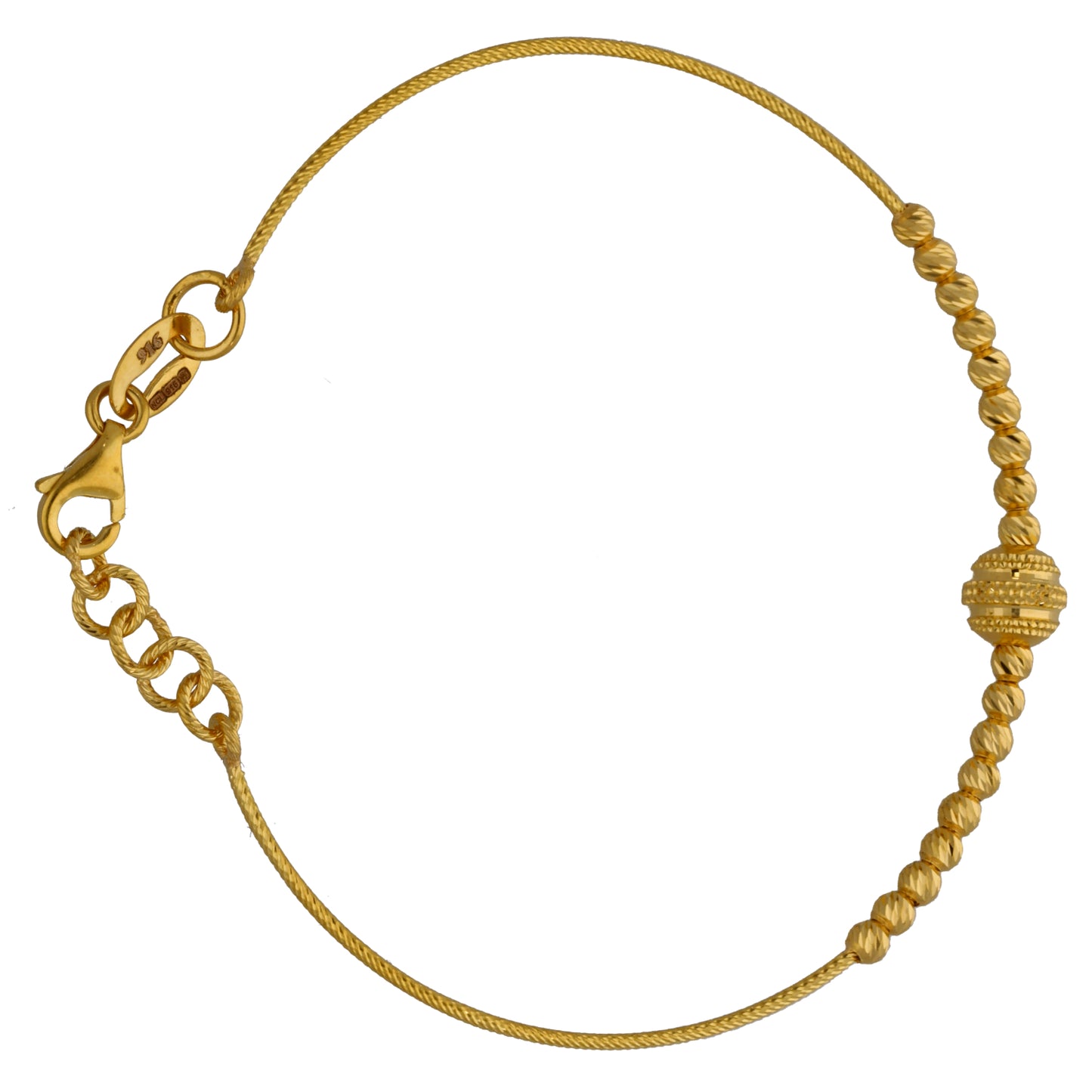 New 22ct Gold Fancy Beaded Bracelet