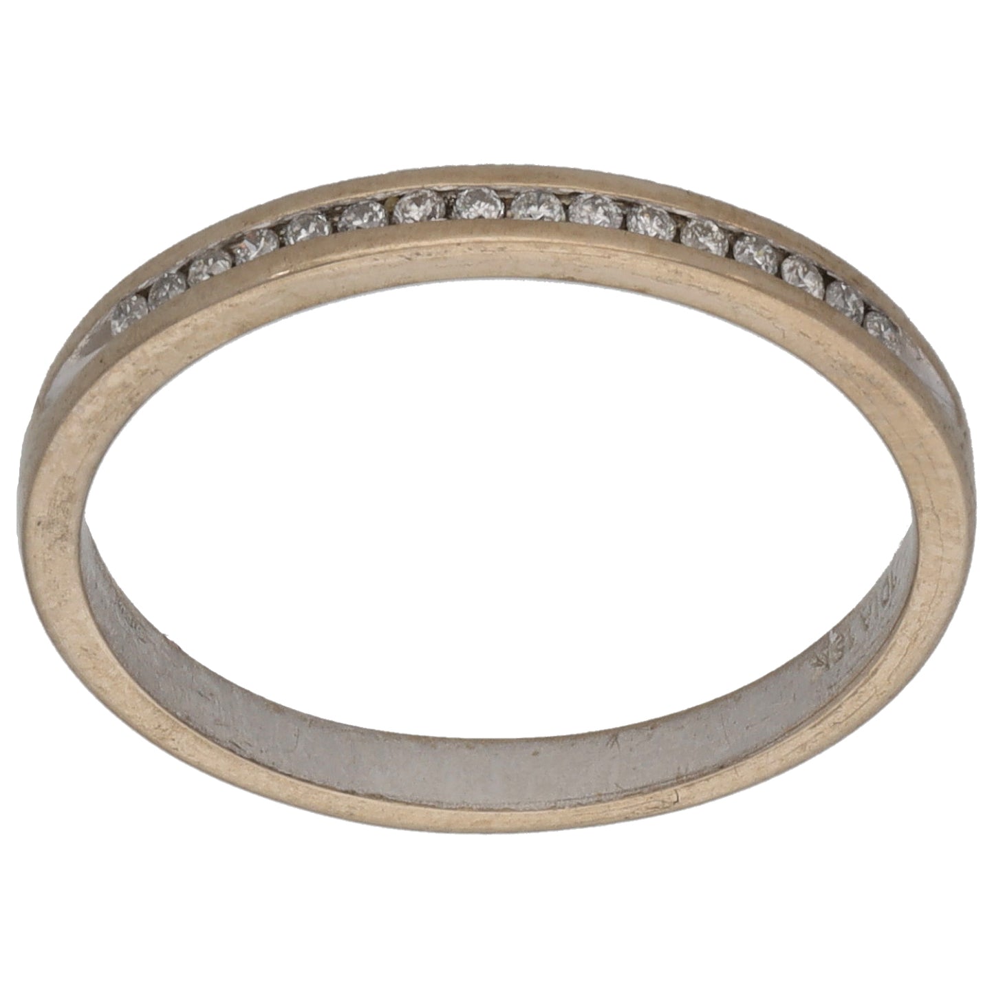 18ct White Gold 0.08ct Diamond Half Eternity Ring Size K