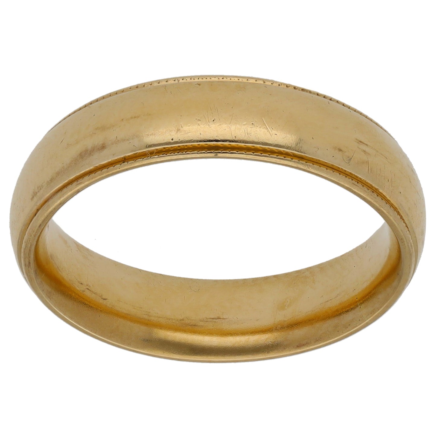 9ct Gold Plain Wedding Ring Size P