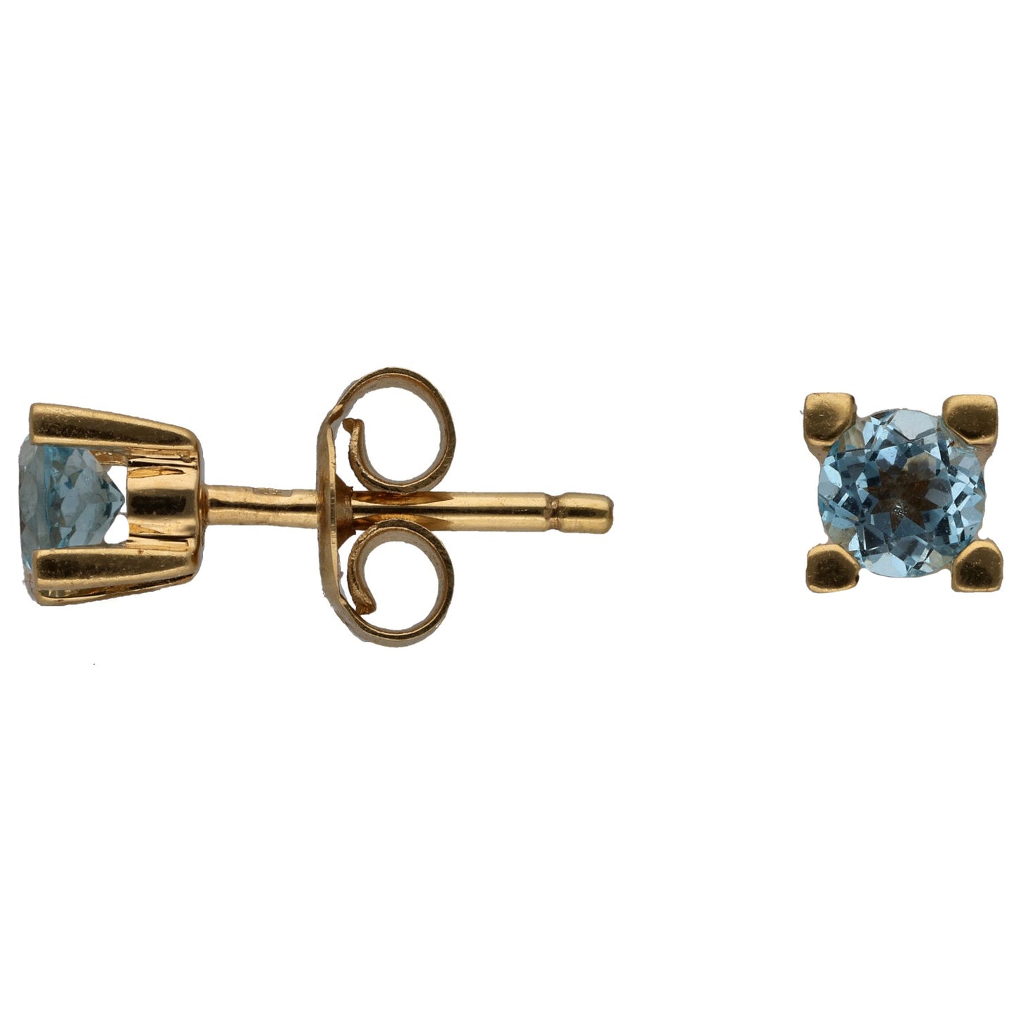 14ct Gold Topaz Single Stone Earring