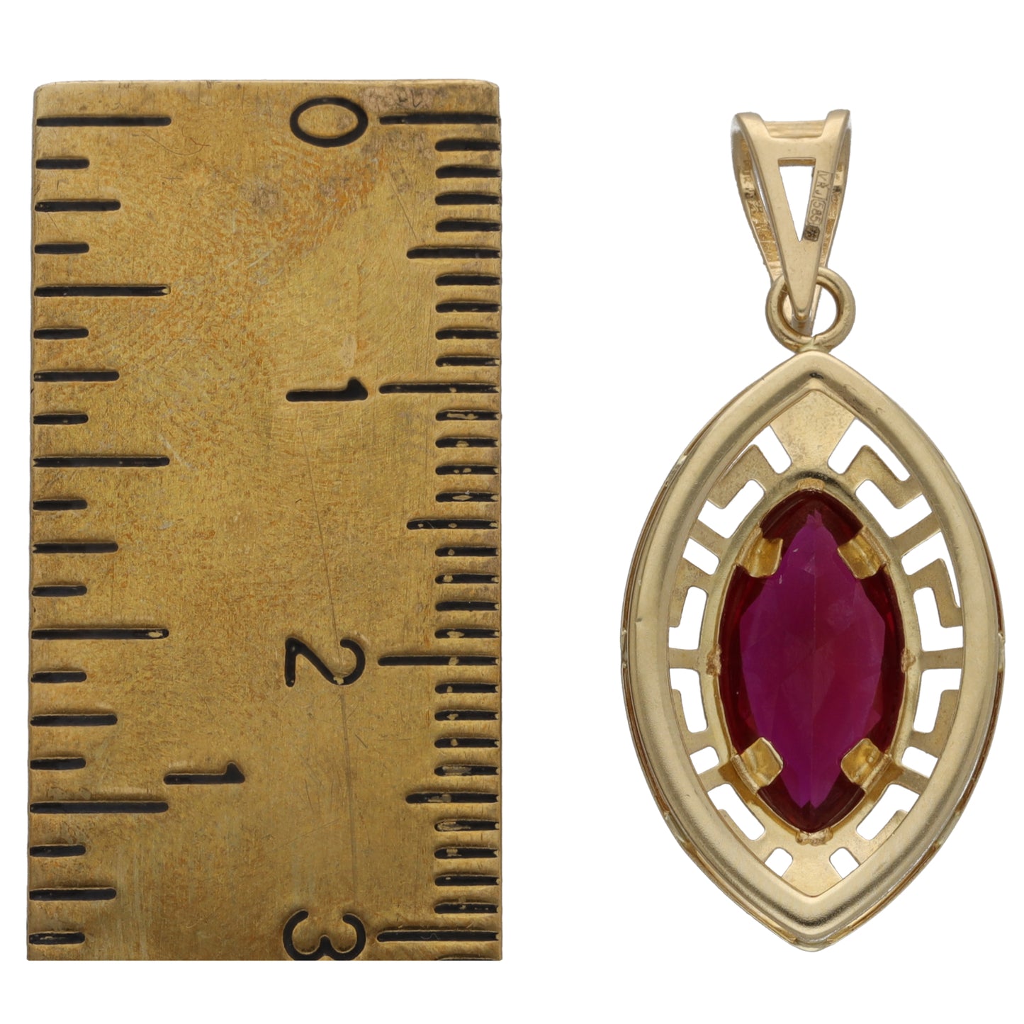 14ct Gold Imitation Gem Dress/Cocktail Pendant