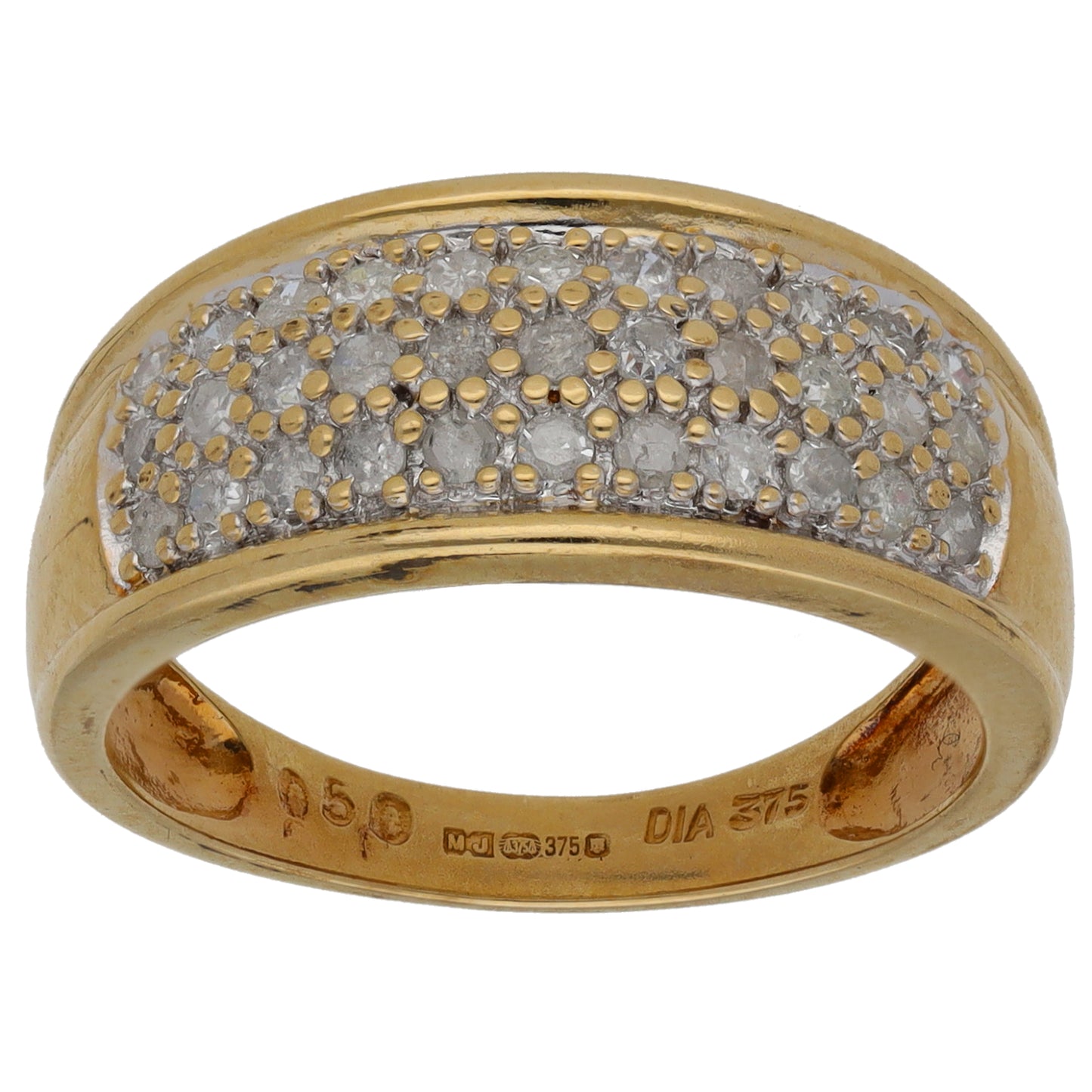 9ct Gold 0.50ct Diamond Alternative Ring Size M