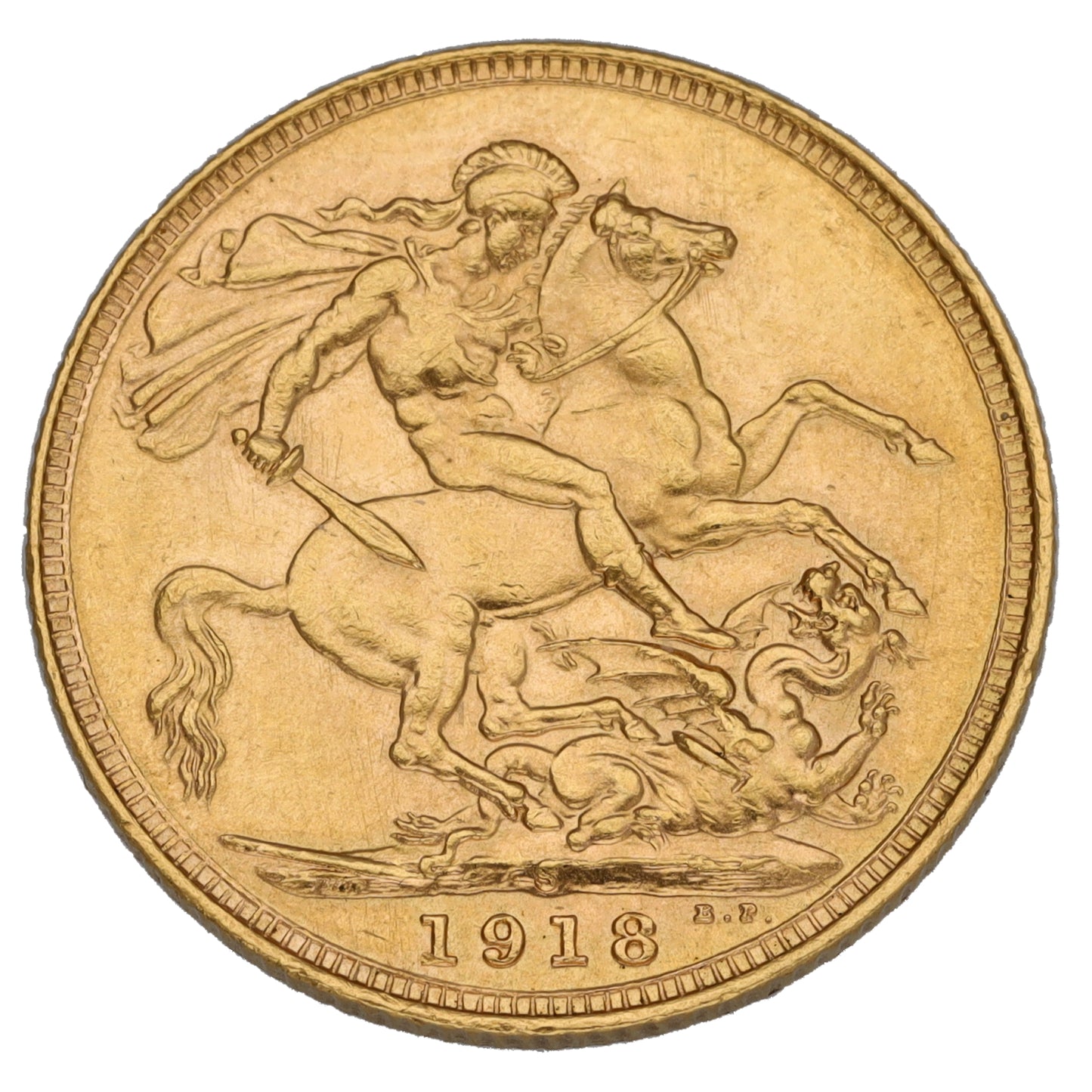 22ct Gold King George V Full Sovereign Coin 1918