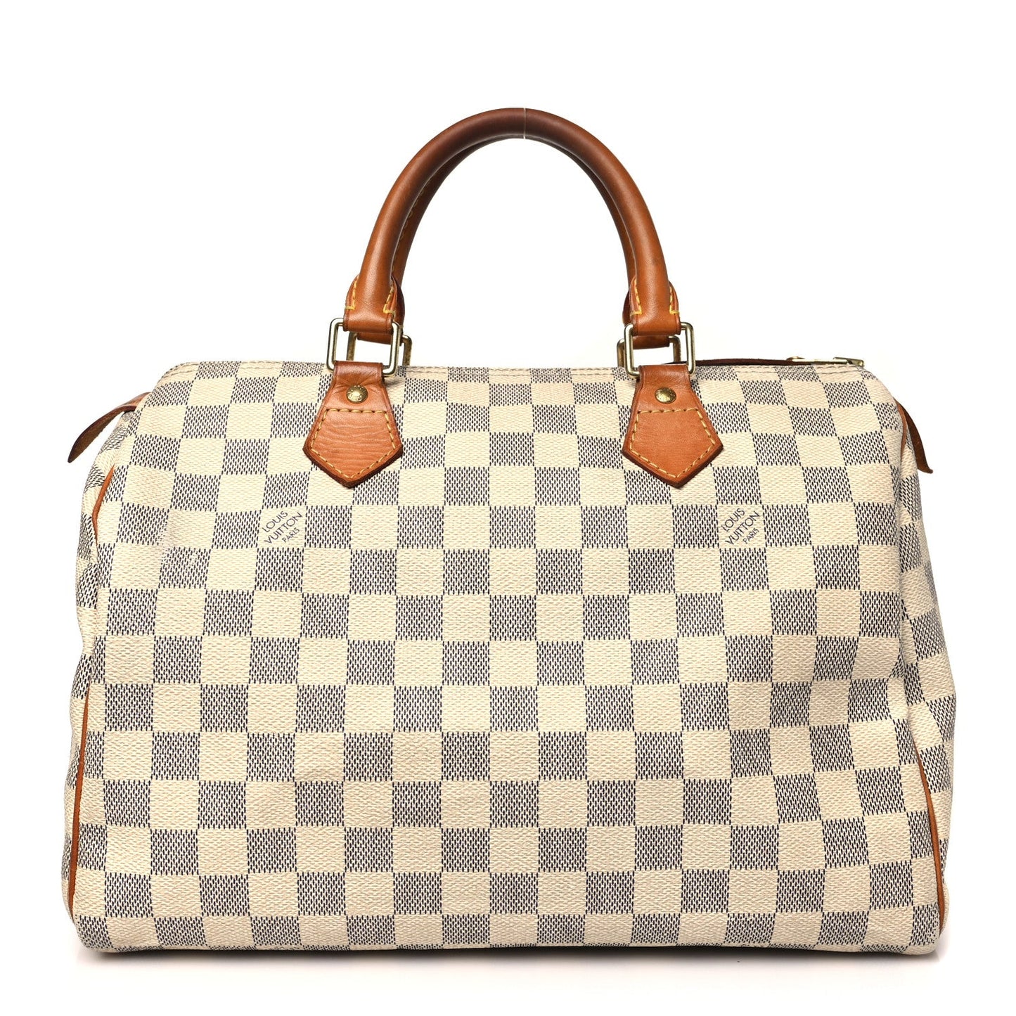 Louis Vuitton Speedy 30 Damier Azur Coated Canvas Bag - White