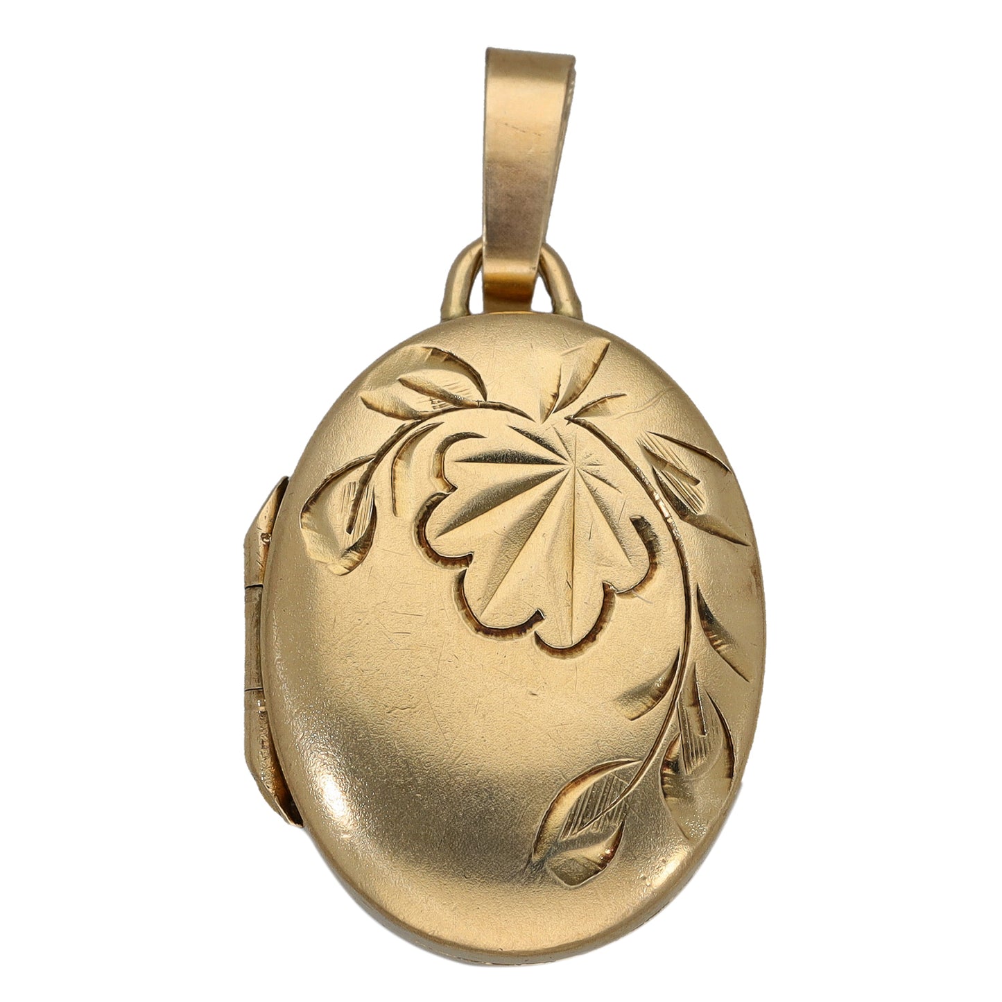9ct Gold Patterned Locket Pendant