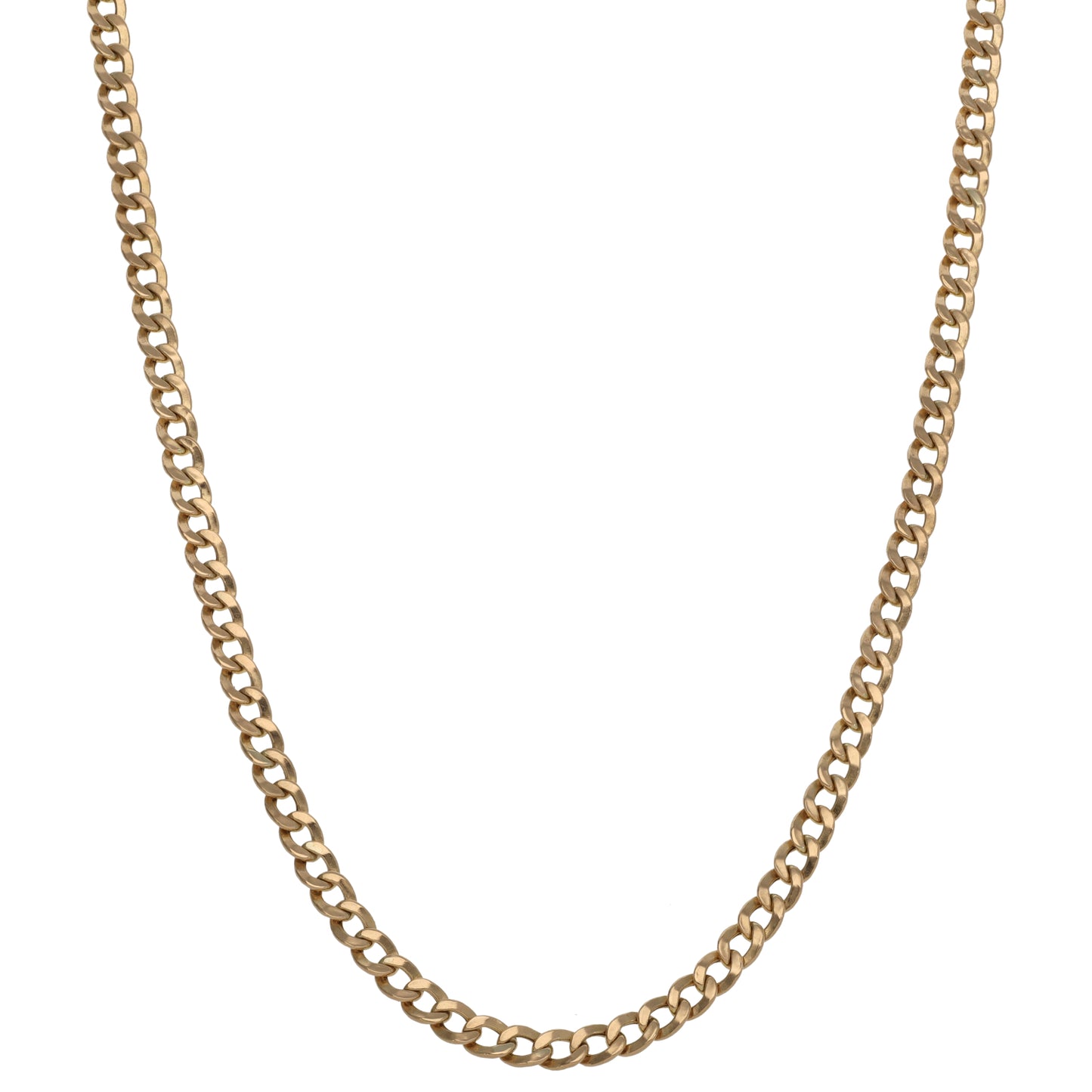 9ct Gold Curb Chain 18"