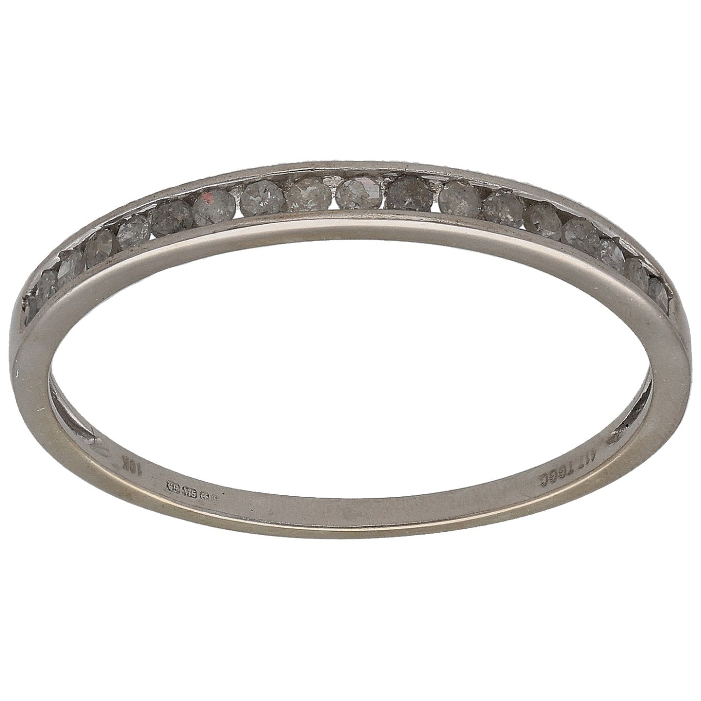 9ct White Gold 0.36ct Diamond Half Eternity Ring Size U