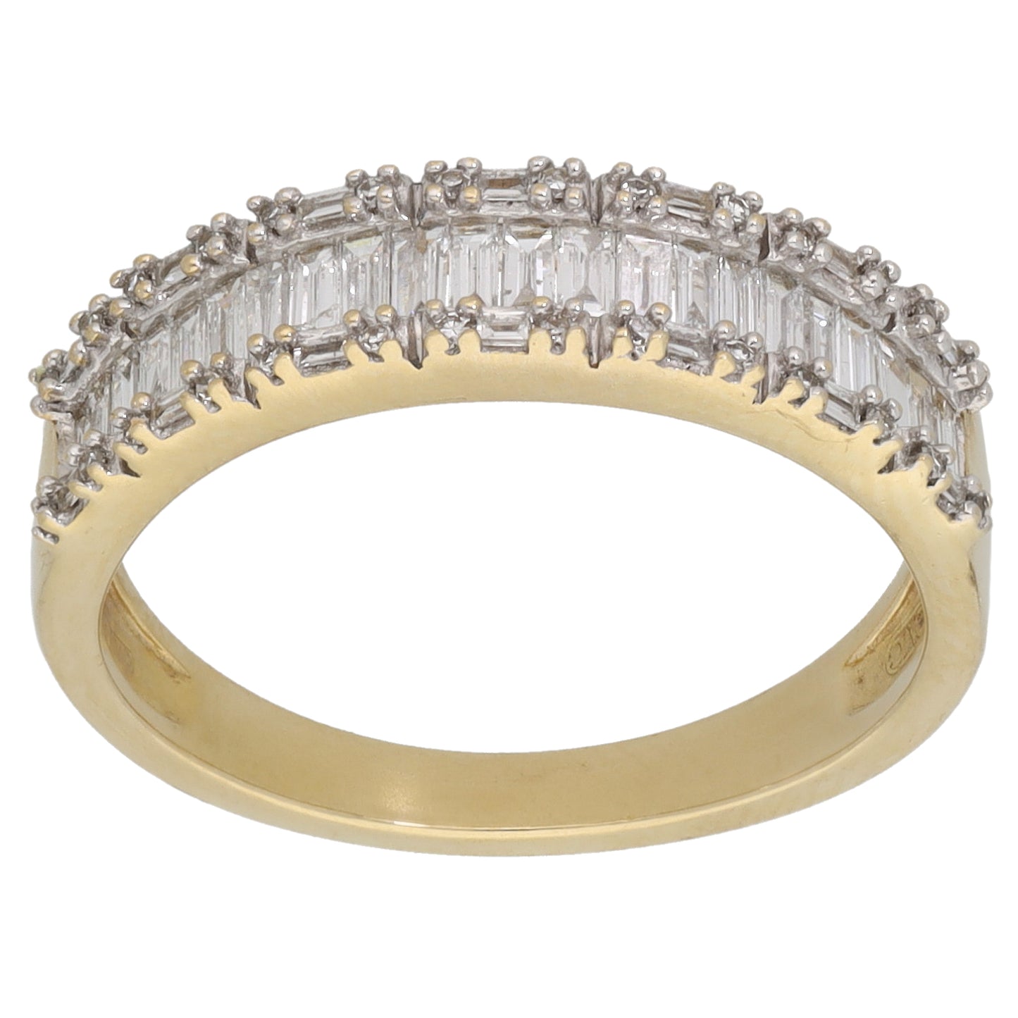 9ct Gold 1.82ct Diamond Half Eternity Ring Size O