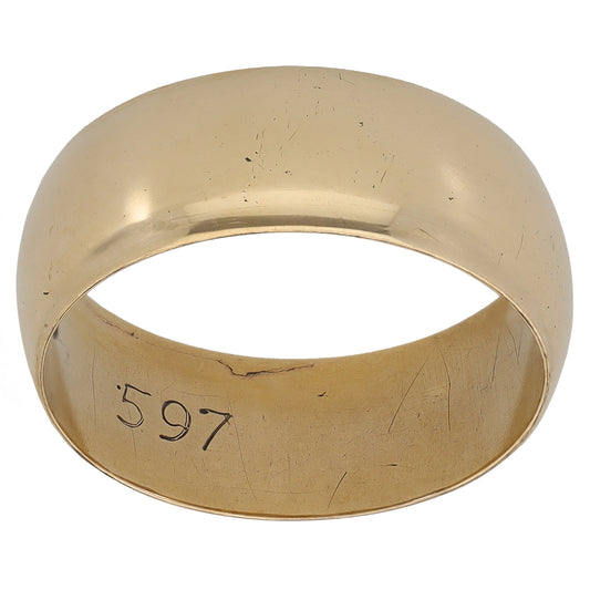 9ct Gold Plain Wedding Ring Size P