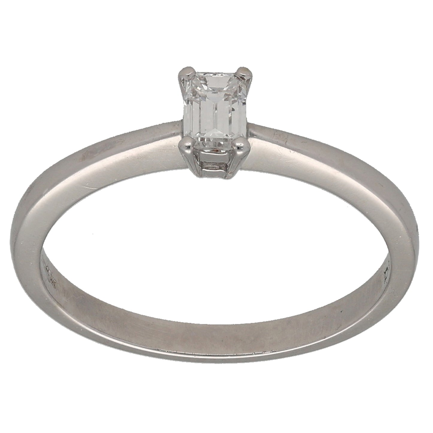 18ct White Gold 0.25ct Diamond Solitaire Ring Size N
