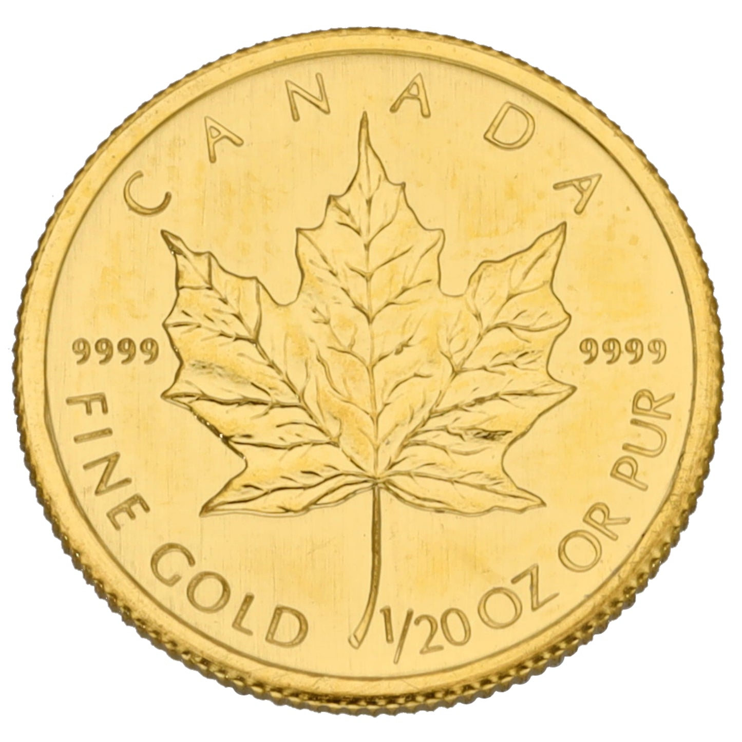 24ct Gold Canada Maple 1/20 OZ Coin 2006