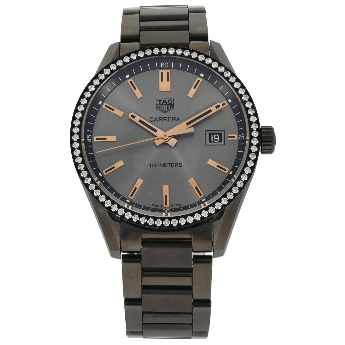 Tag Heuer Carrera WAR1115 39mm DLC Stainless Steel Watch