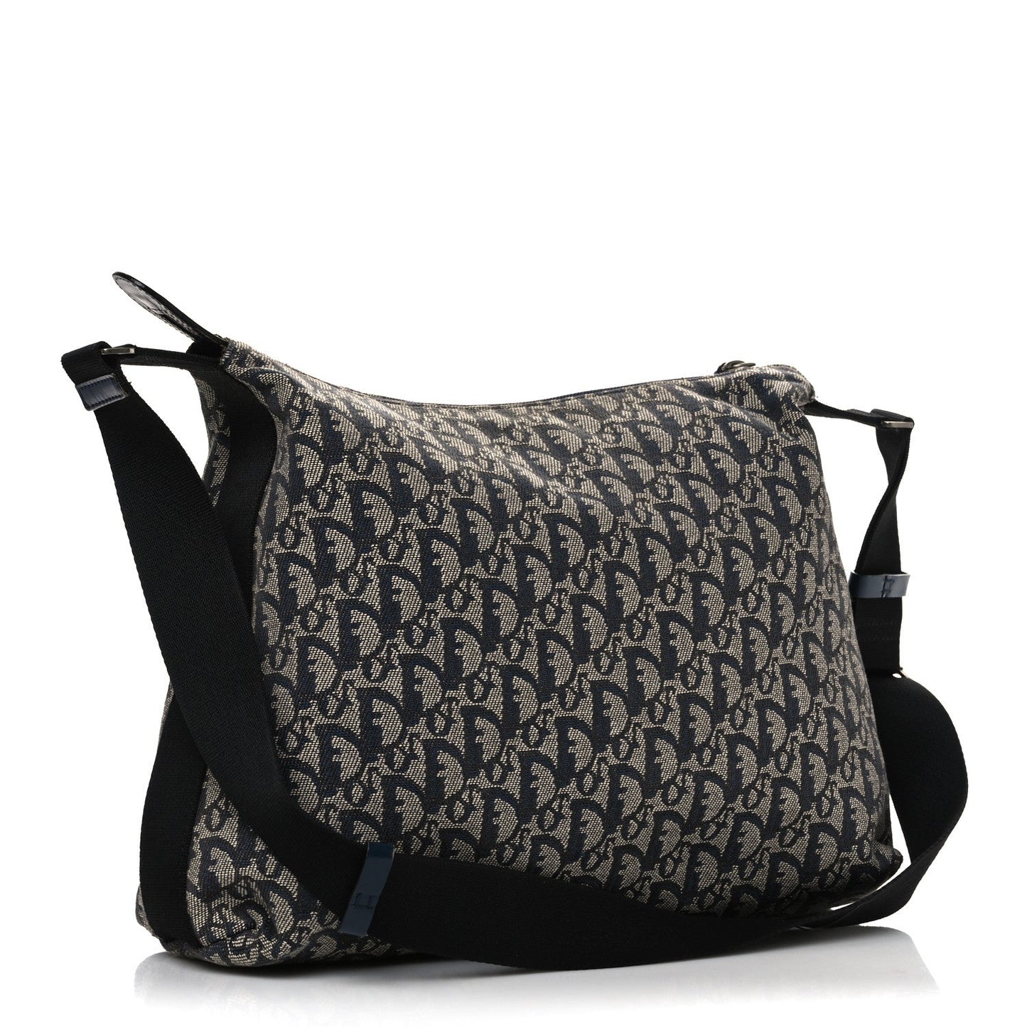 Christian Dior Monogram Messenger Trotter Coated Canvas Bag - Black