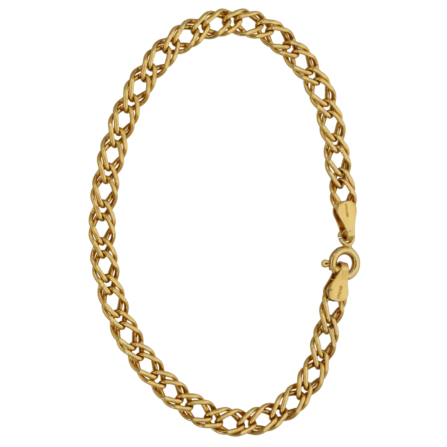 9ct Gold Double Curb Bracelet