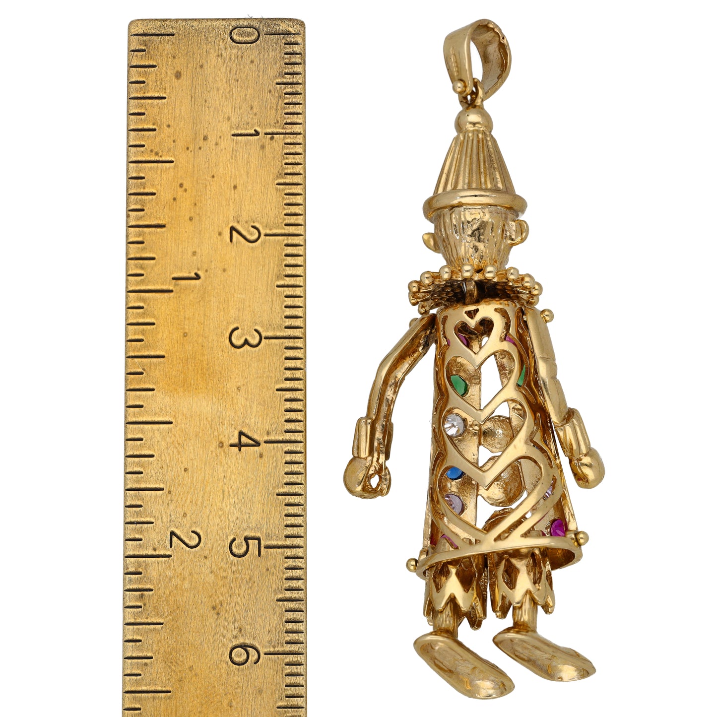9ct Gold Imitation Clown Pendant