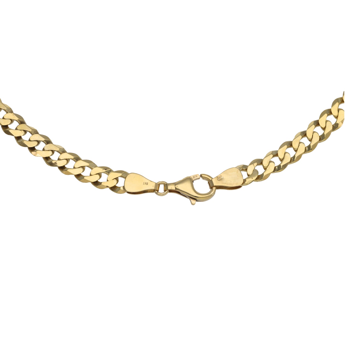 9ct Gold Curb Chain 18"