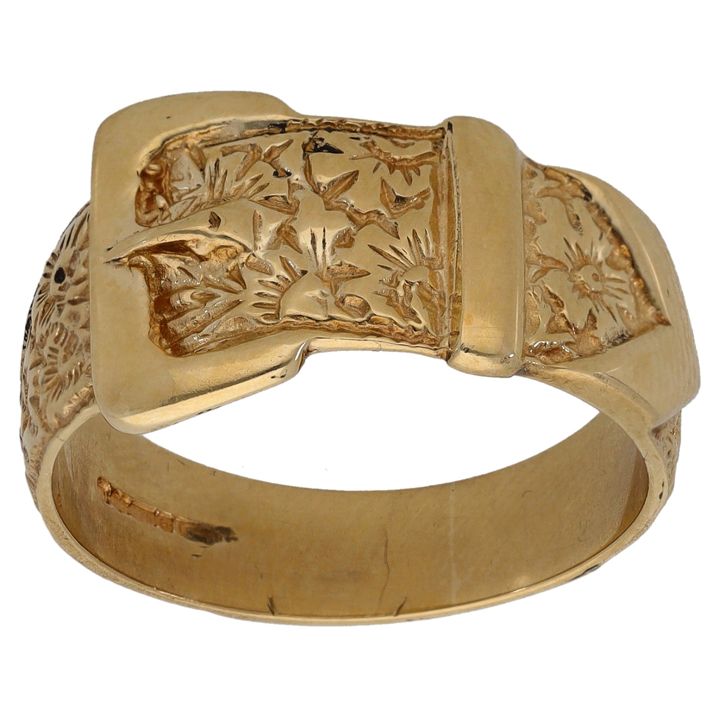 9ct Gold Buckle Ring Size R