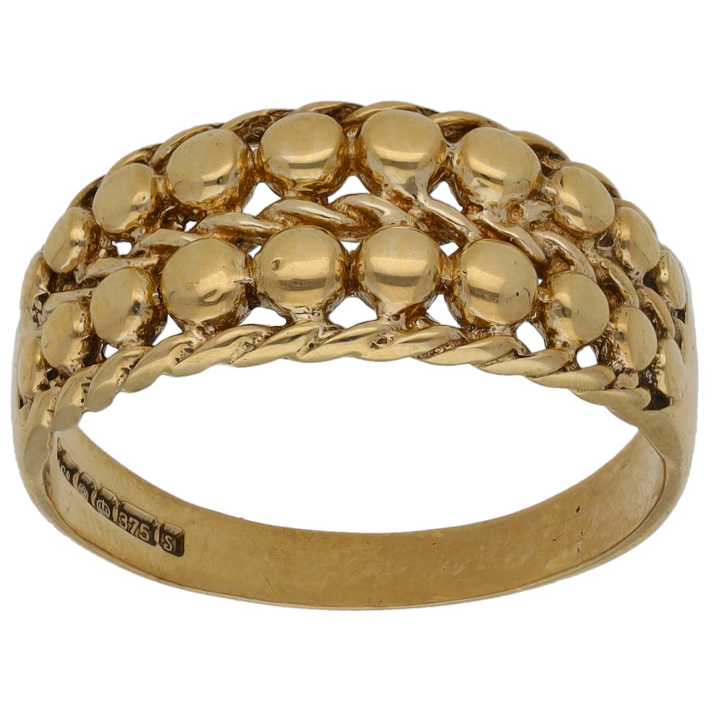 9ct Gold Keeper Ring Size M