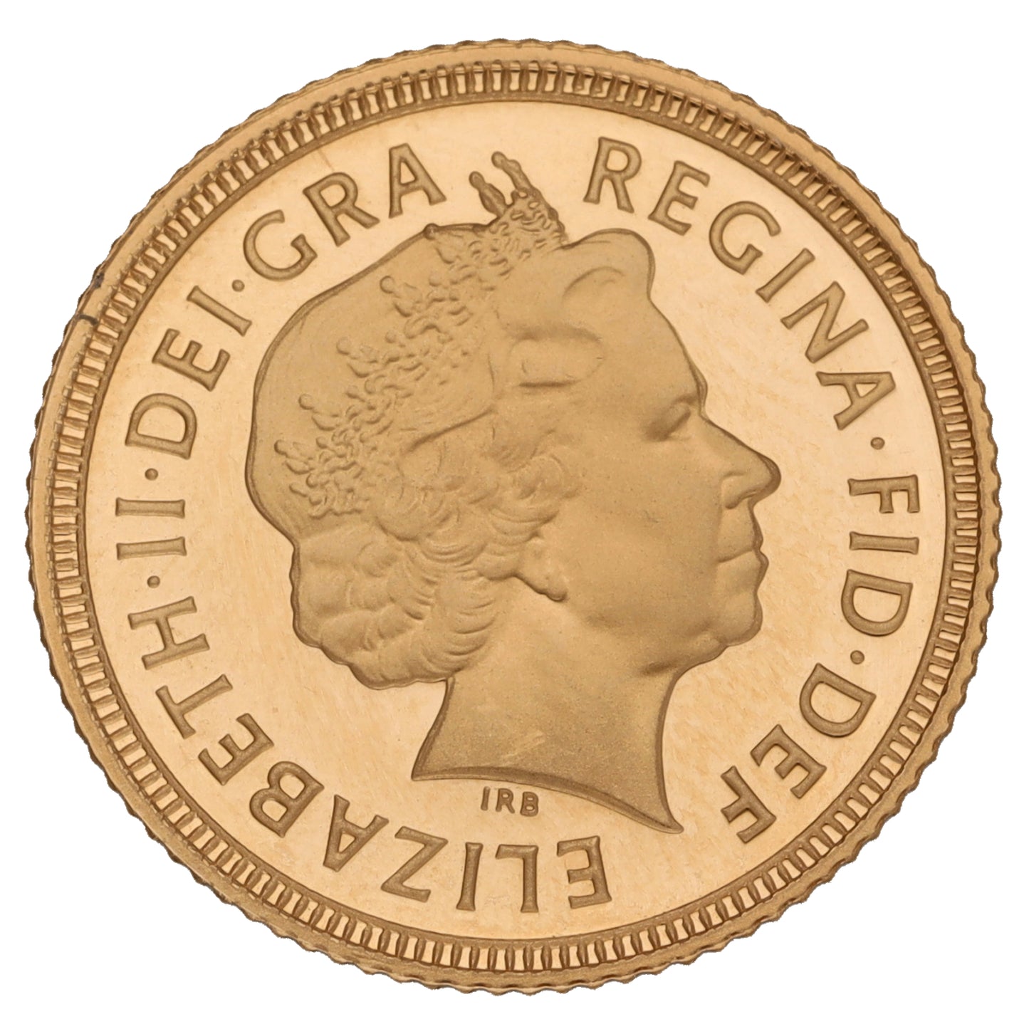 22ct Gold Queen Elizabeth II Half Sovereign Coin 2002