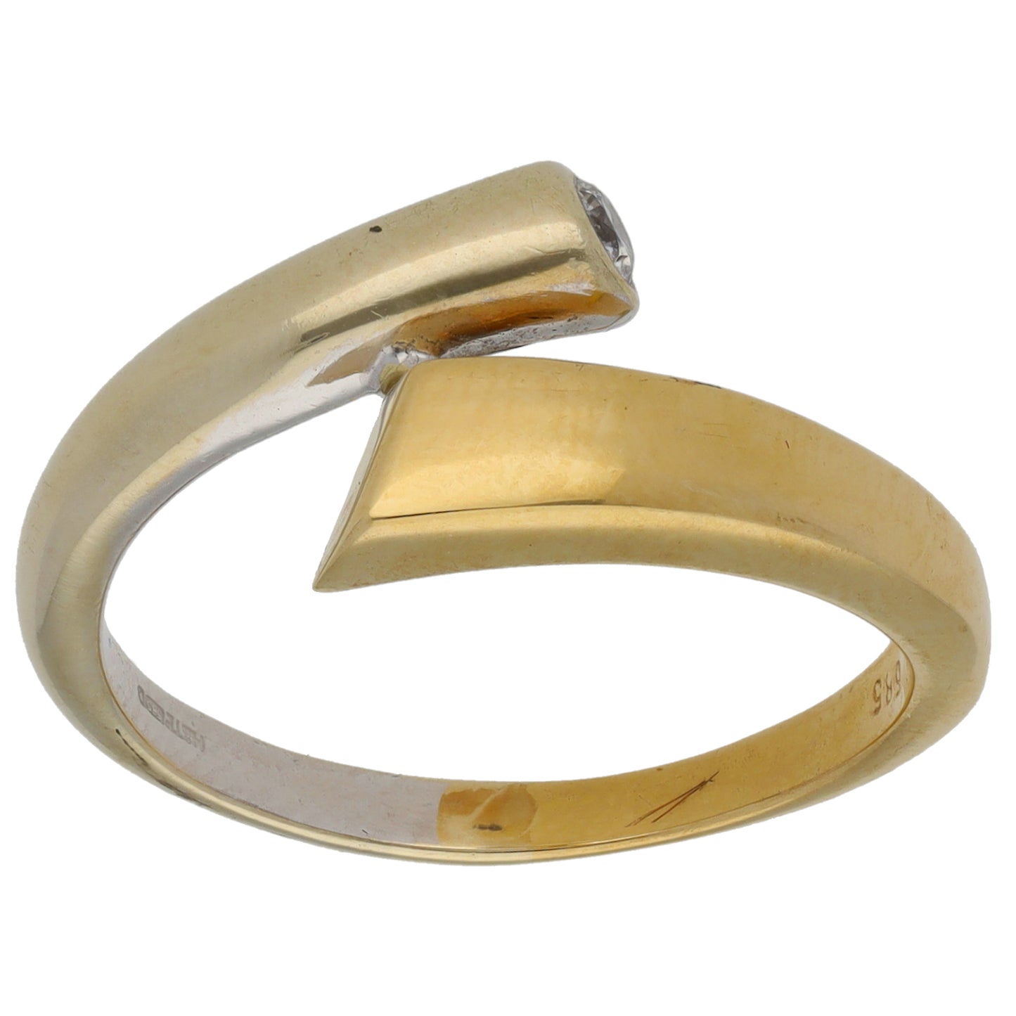 14ct Gold Cubic Zirconia Alternative Ring Size R