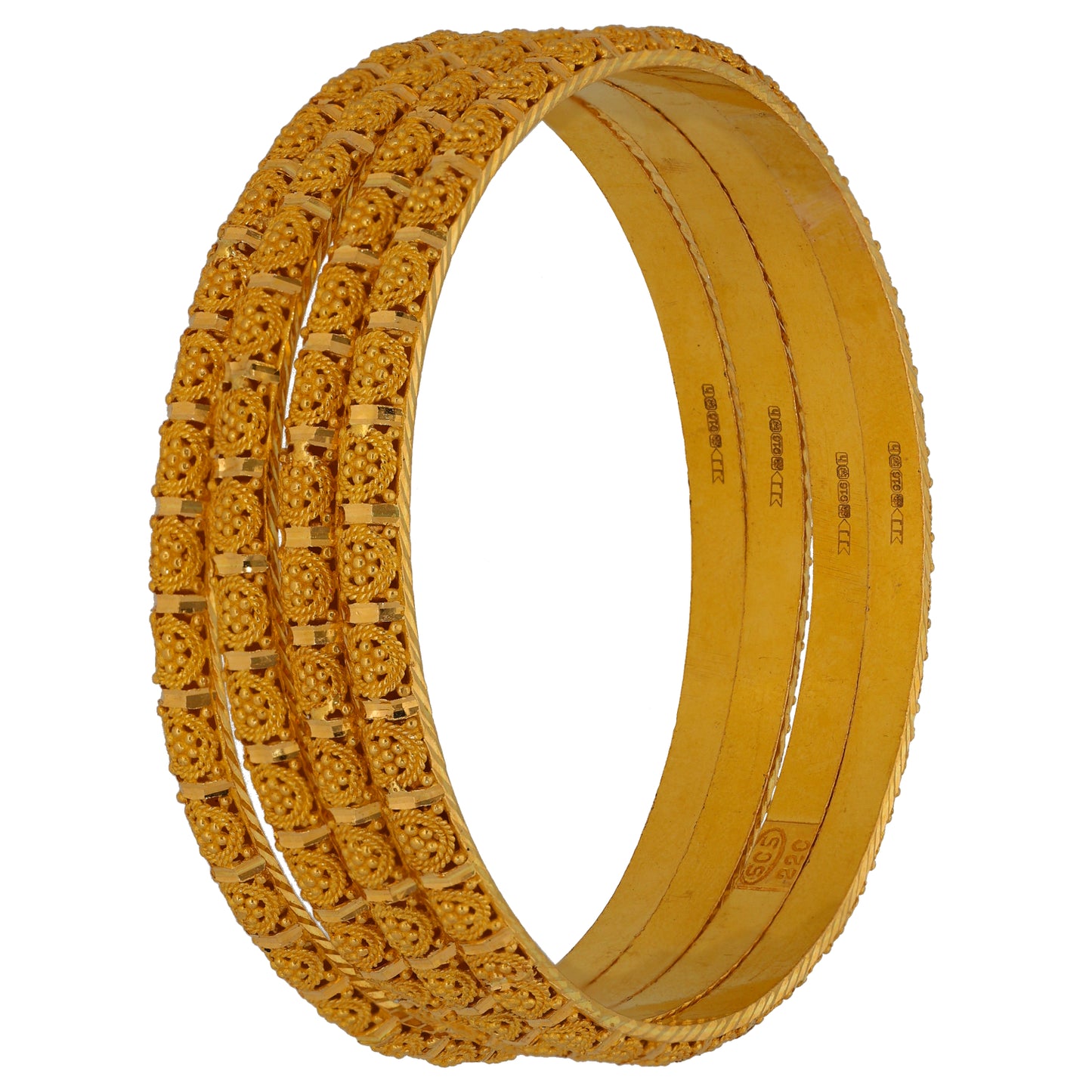 22ct Gold Set Of 4 Bangles