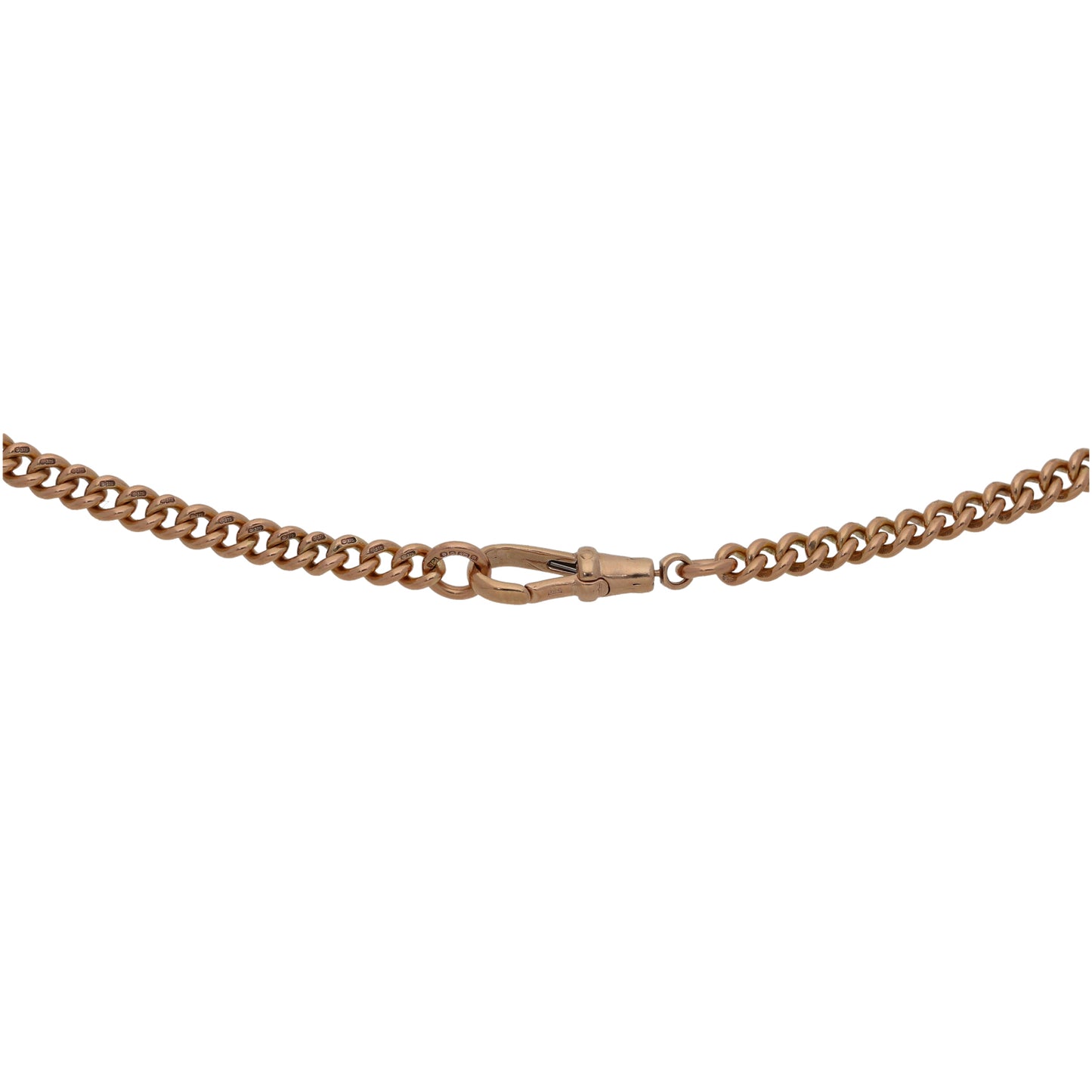 9ct Rose Gold Fancy Necklace 16"
