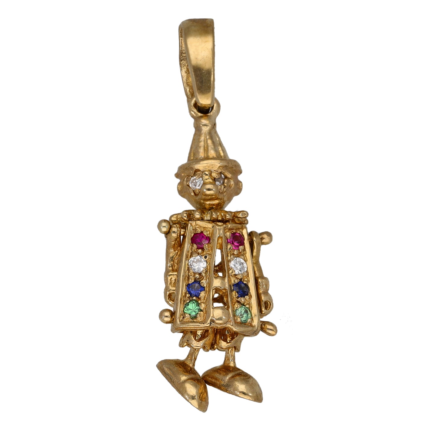 9ct Gold Imitation Clown Pendant