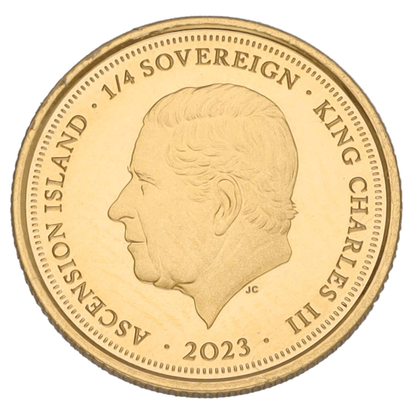 22ct Gold King Charles Coronation Quarter Sovereign Coin 2023