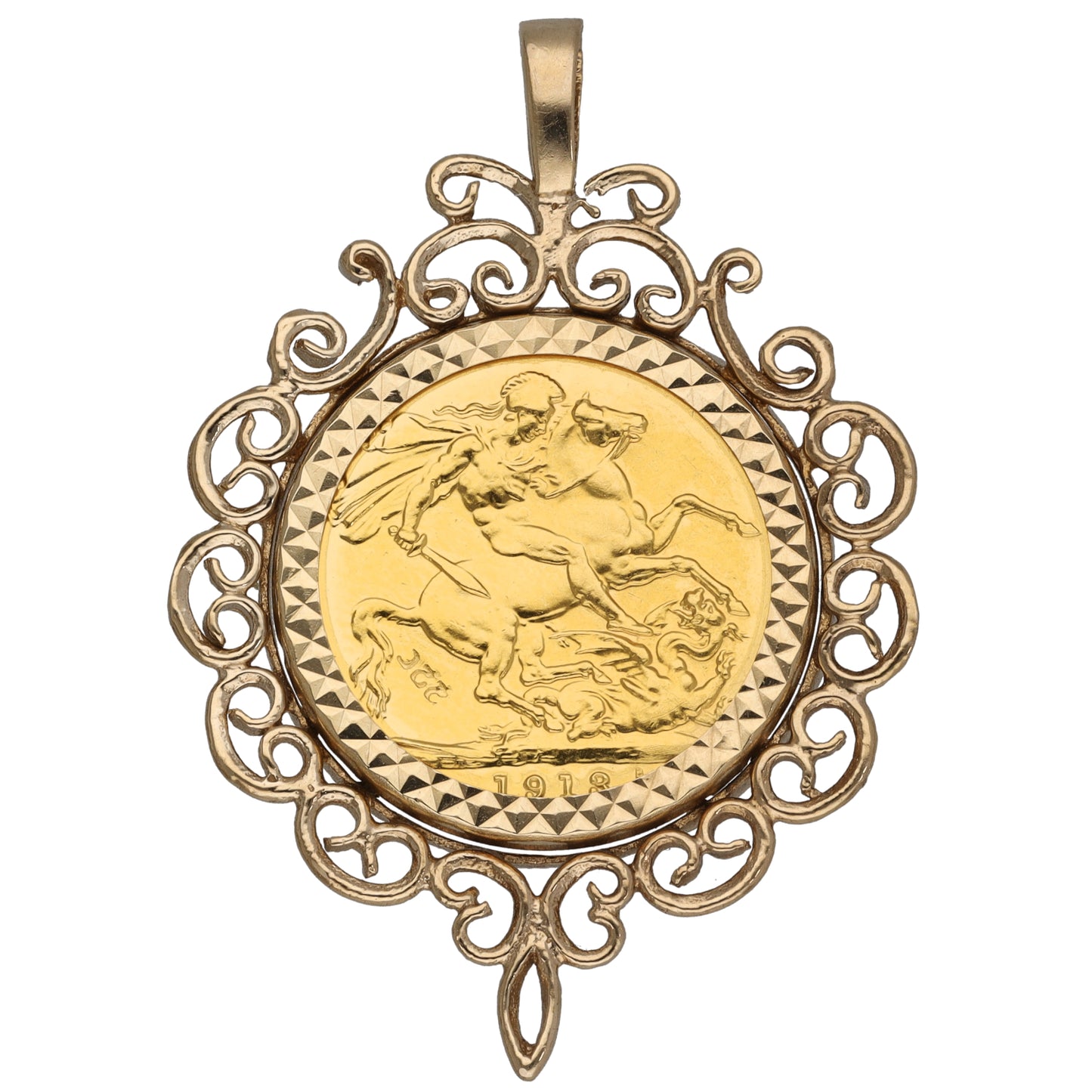 9ct Gold Full Sovereign Coin Pendant