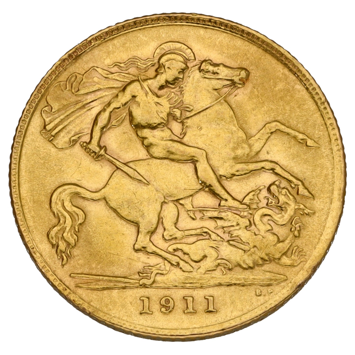 22ct Gold King George V Half Sovereign Coin 1911