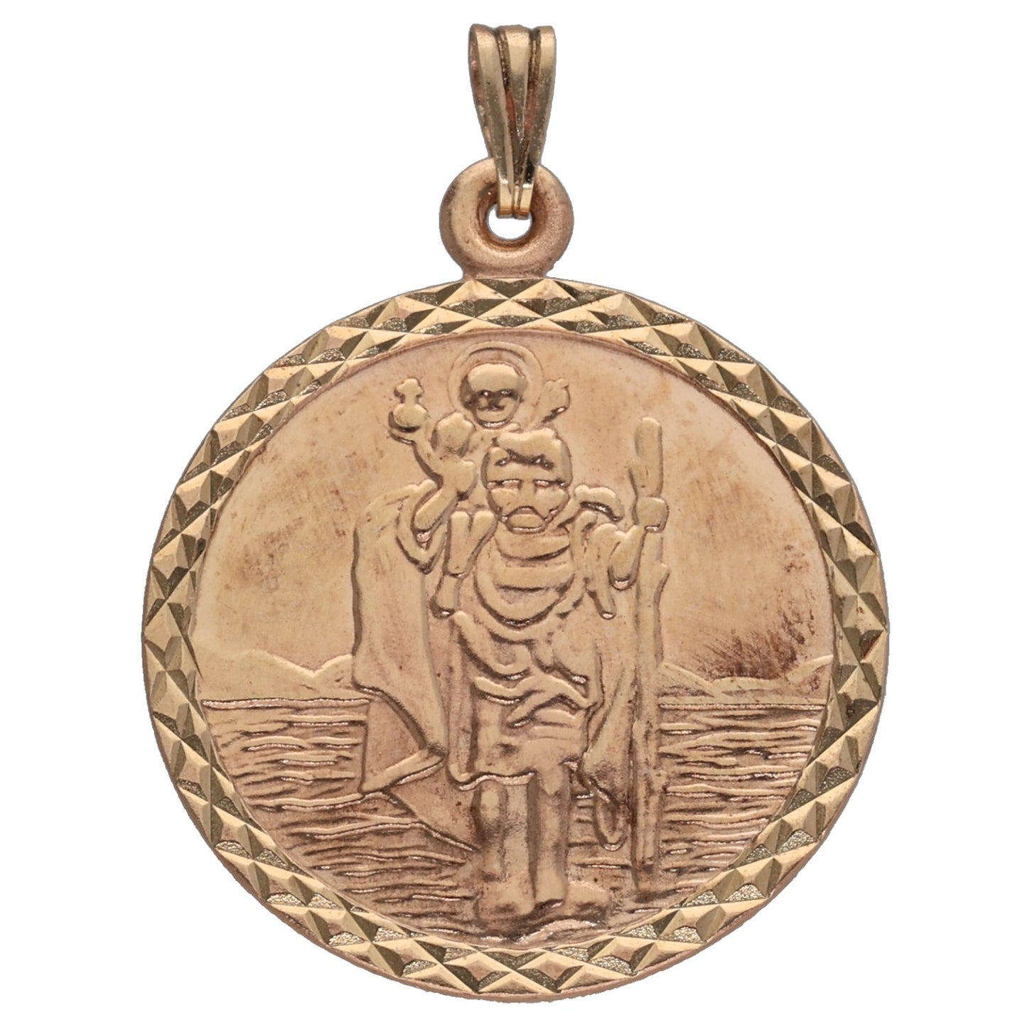9ct Gold St Christopher Pendant