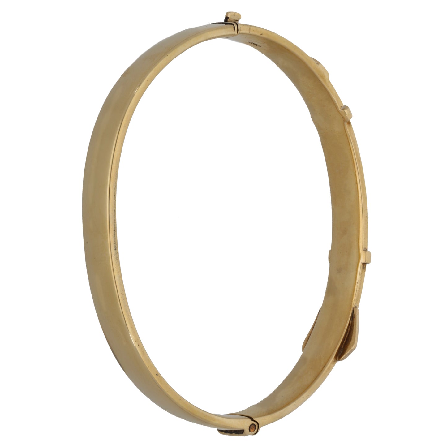 9ct Gold Garnet Hinged/Clasp Bangle