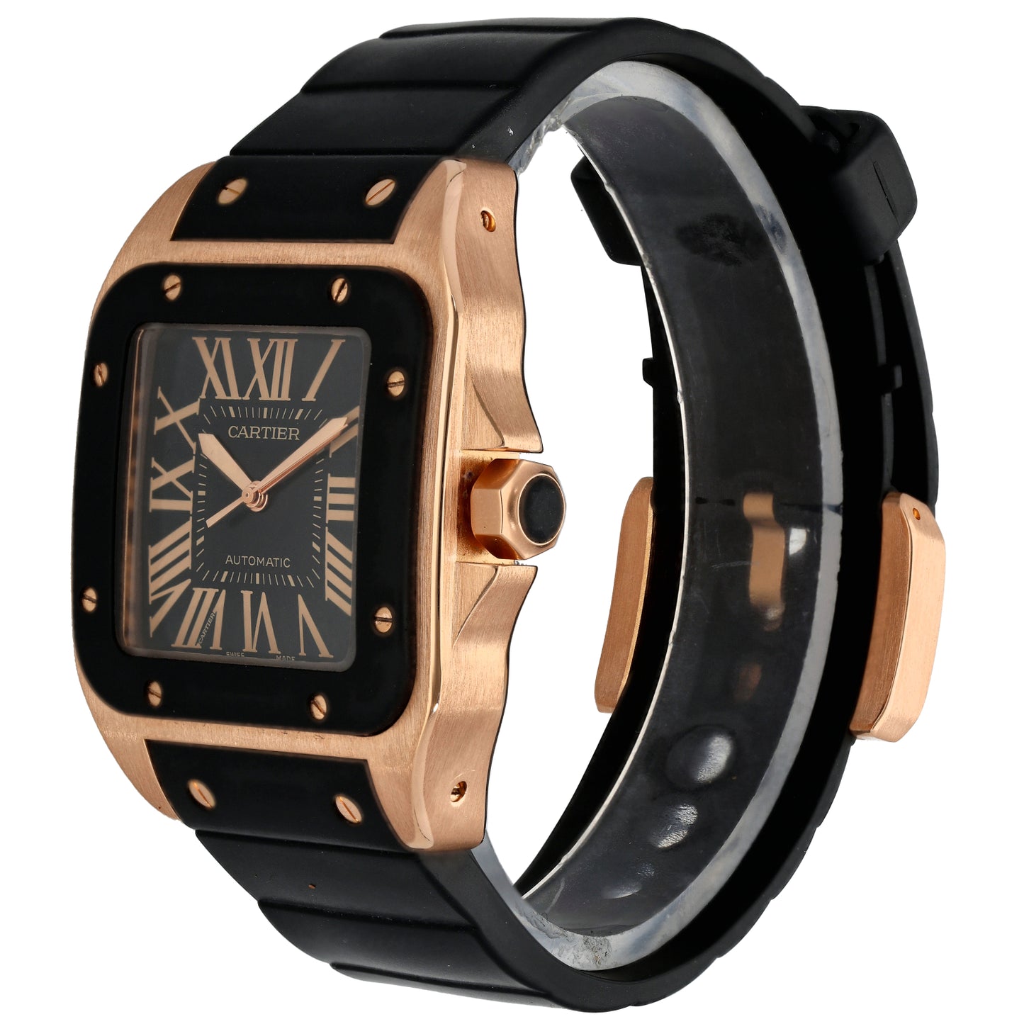 Cartier Santos 100 2792 38mm Rose Gold Watch