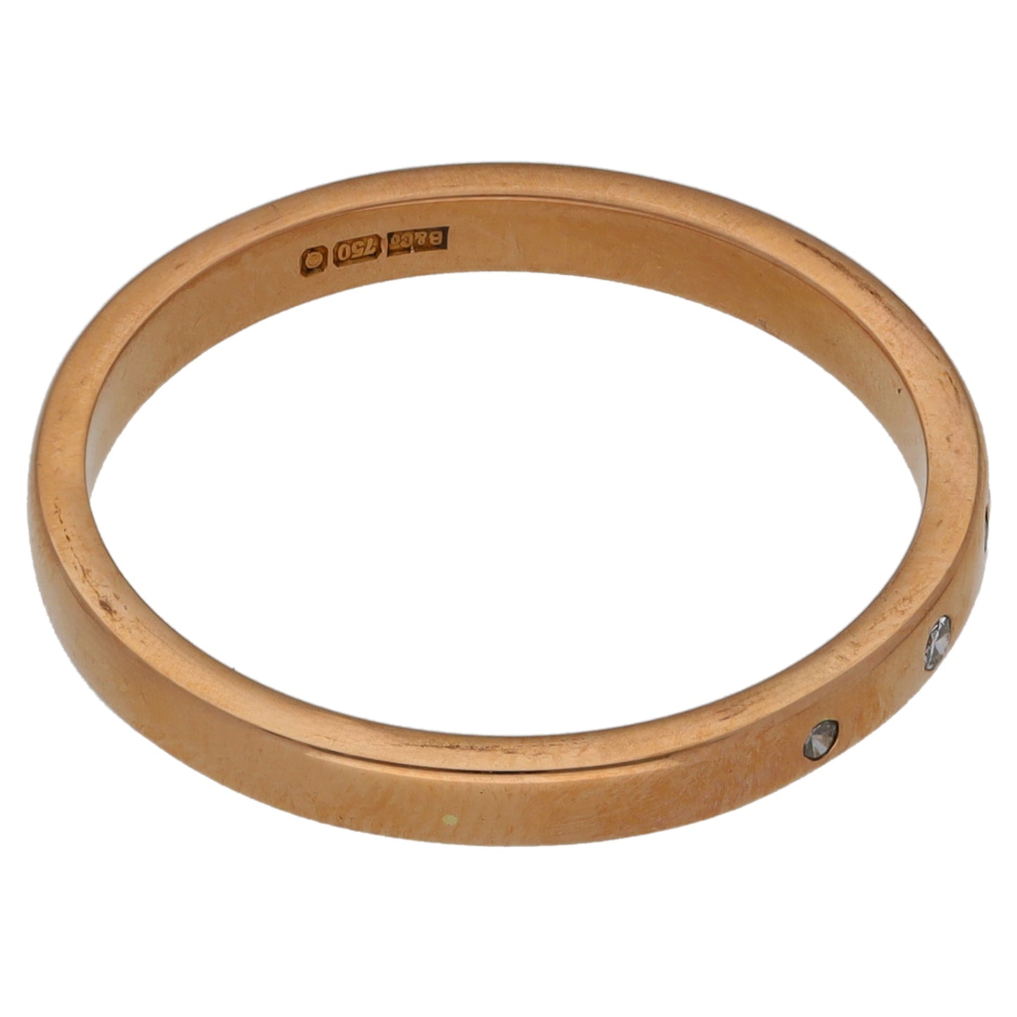 18ct Gold Cubic Zirconia Trilogy Ring Size N