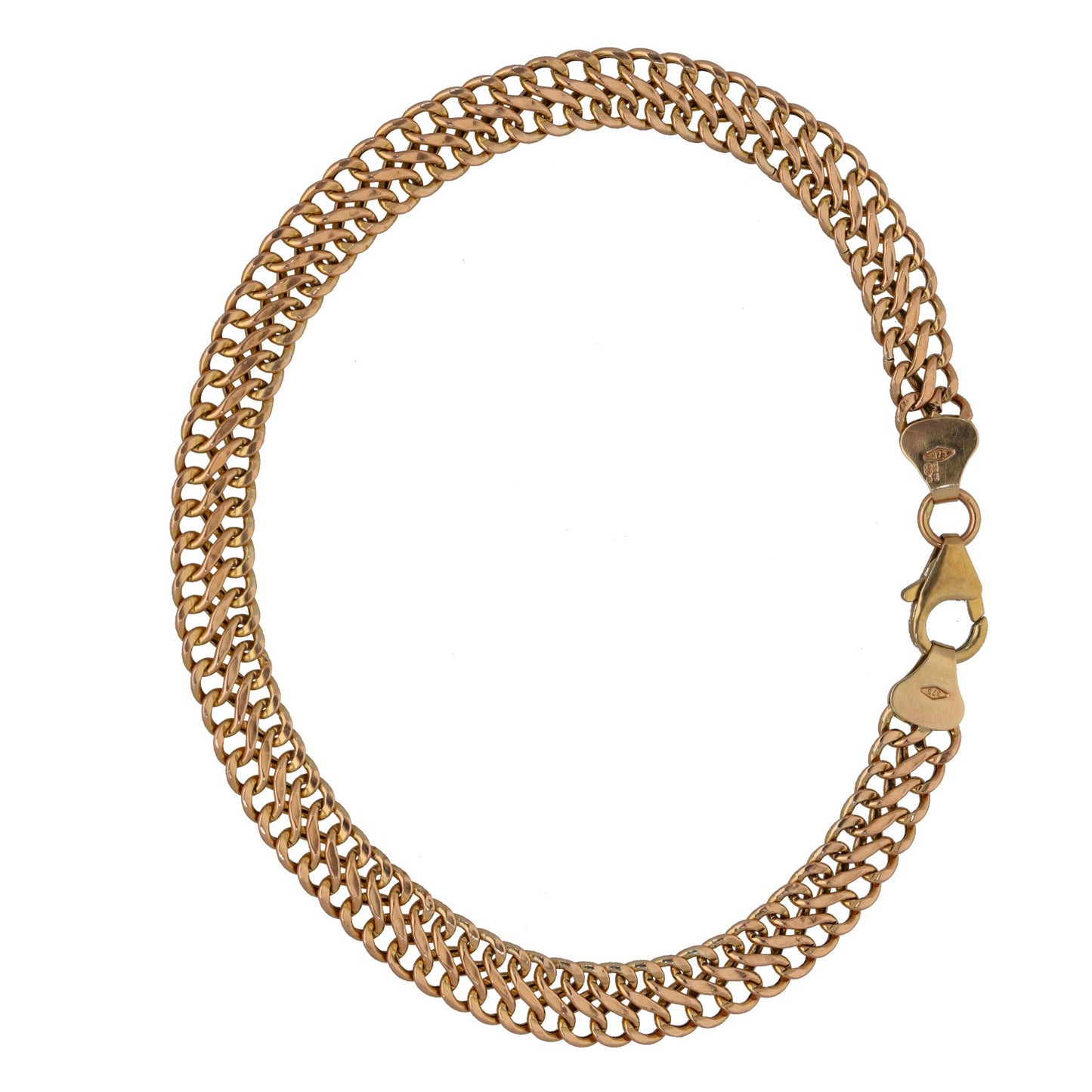 9ct Gold Double Curb Bracelet