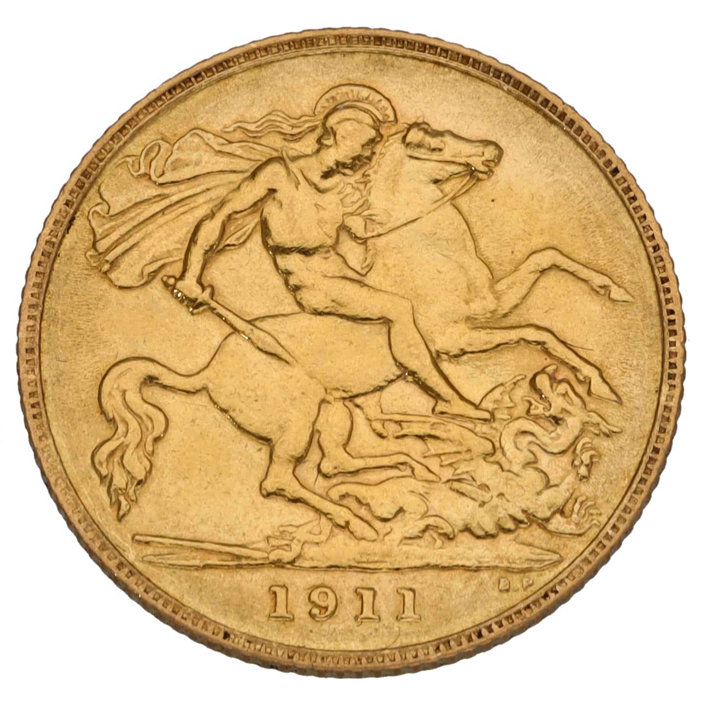 22ct Gold King George V Half Sovereign Coin 1911