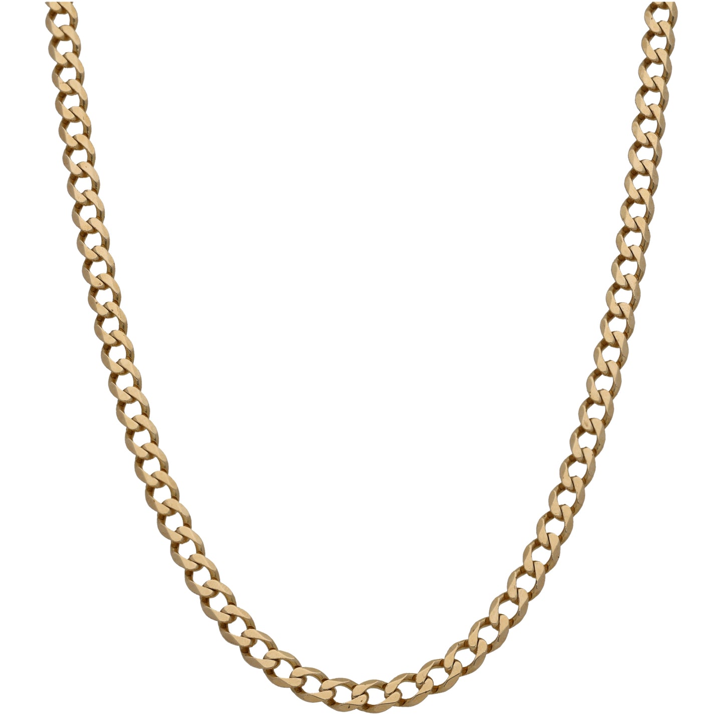 9ct Gold Curb Chain 18"