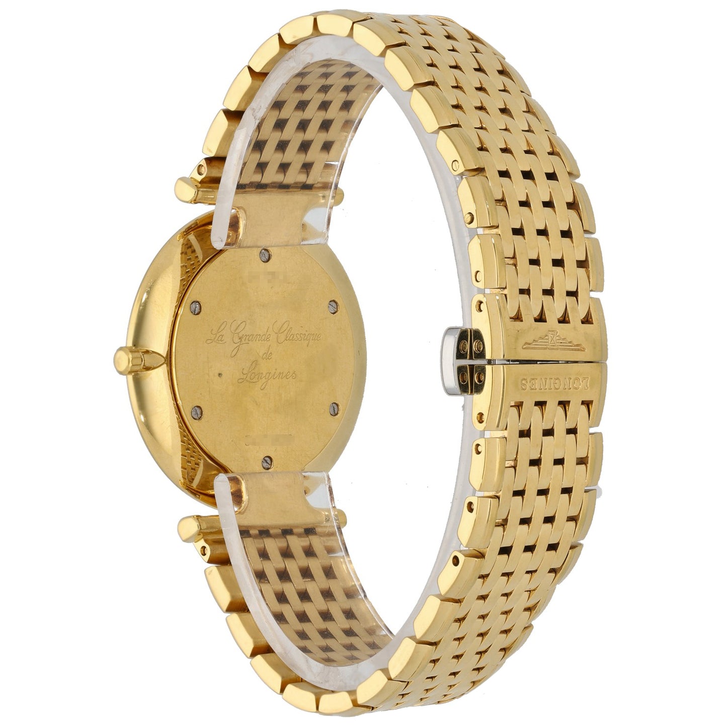 Longines La Grande Classique L4.709.2 Gold-tone stainless steel wristwatch with oval case and linked bracelet