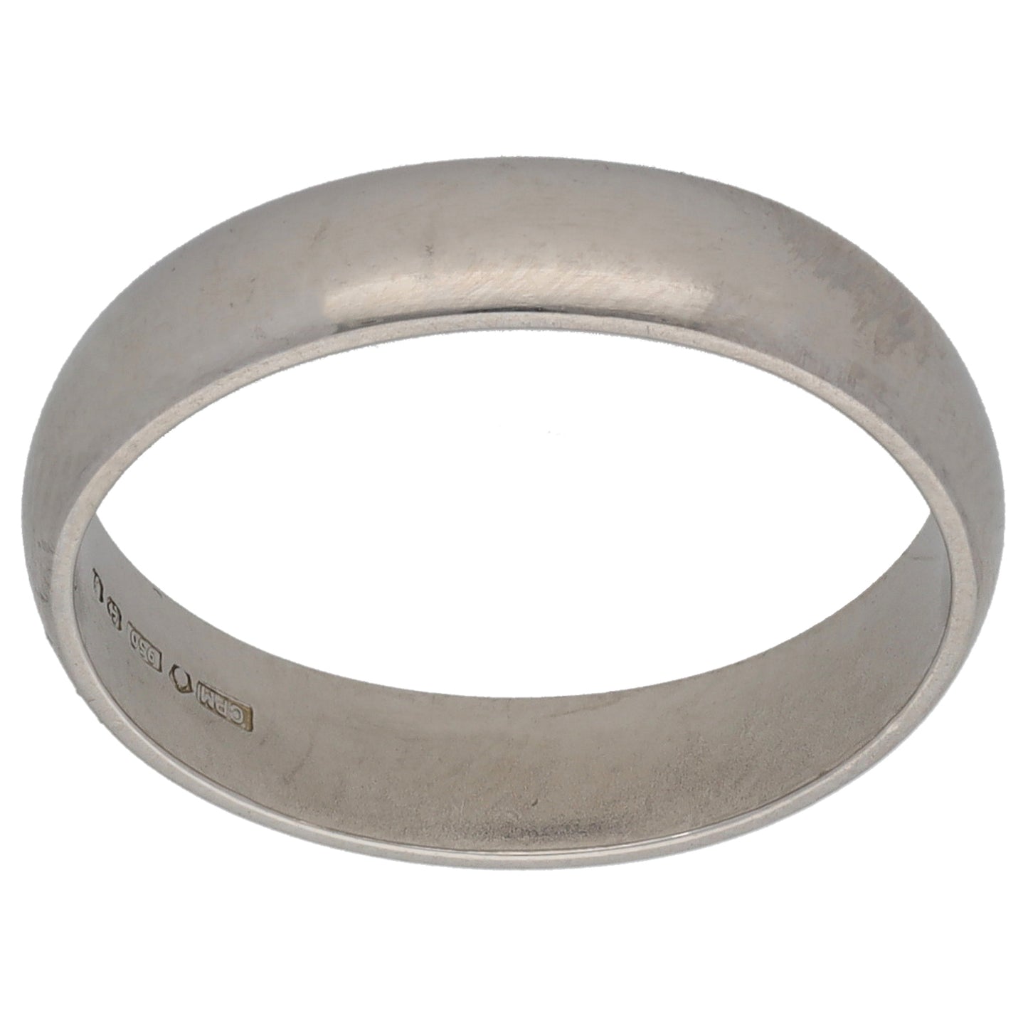 Platinum Plain Wedding Ring Size N