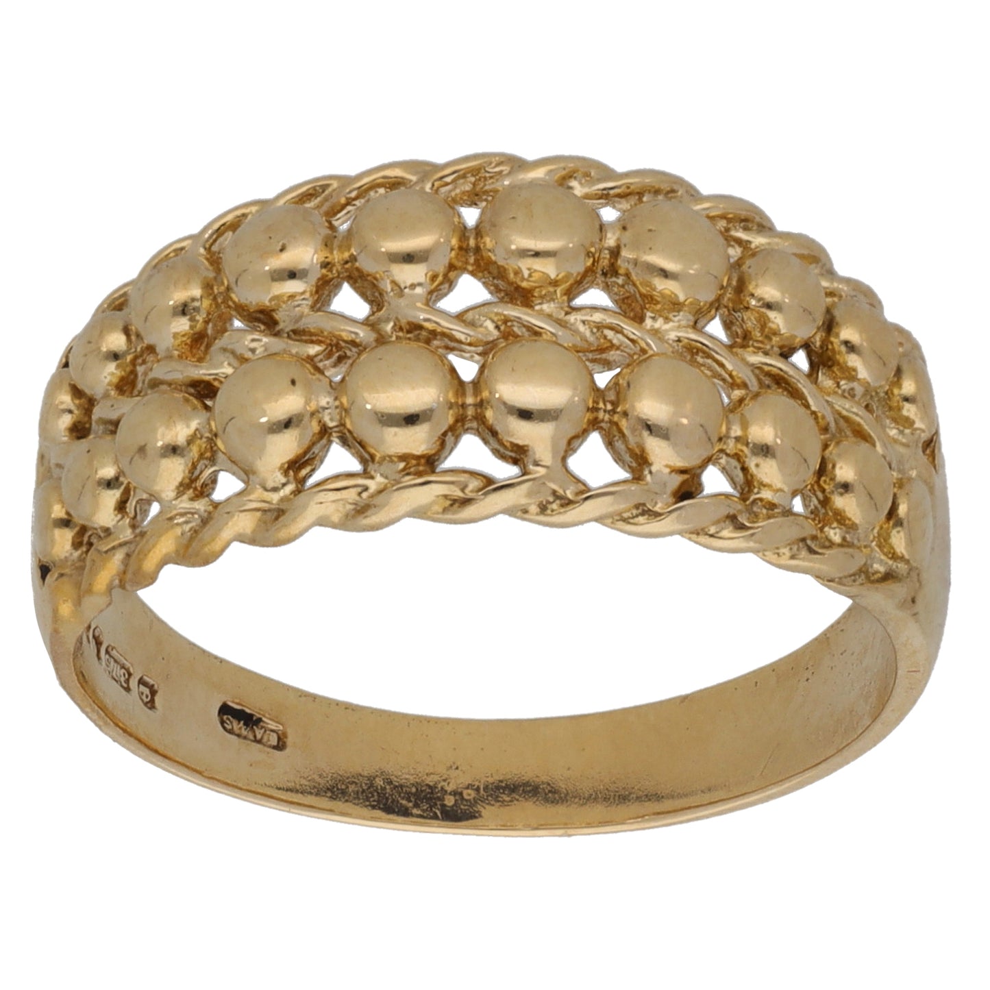9ct Gold Keeper Ring Size M