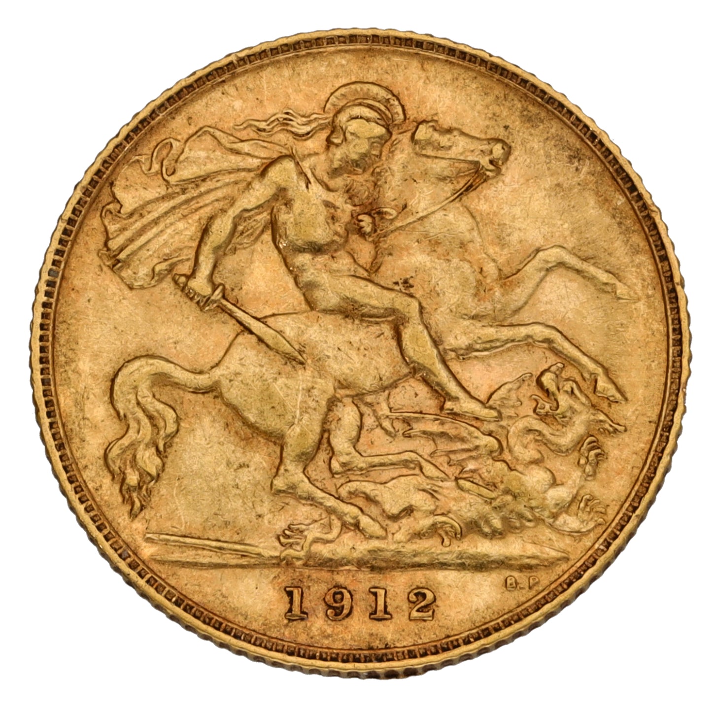 22ct Gold King George V Half Sovereign Coin 1912