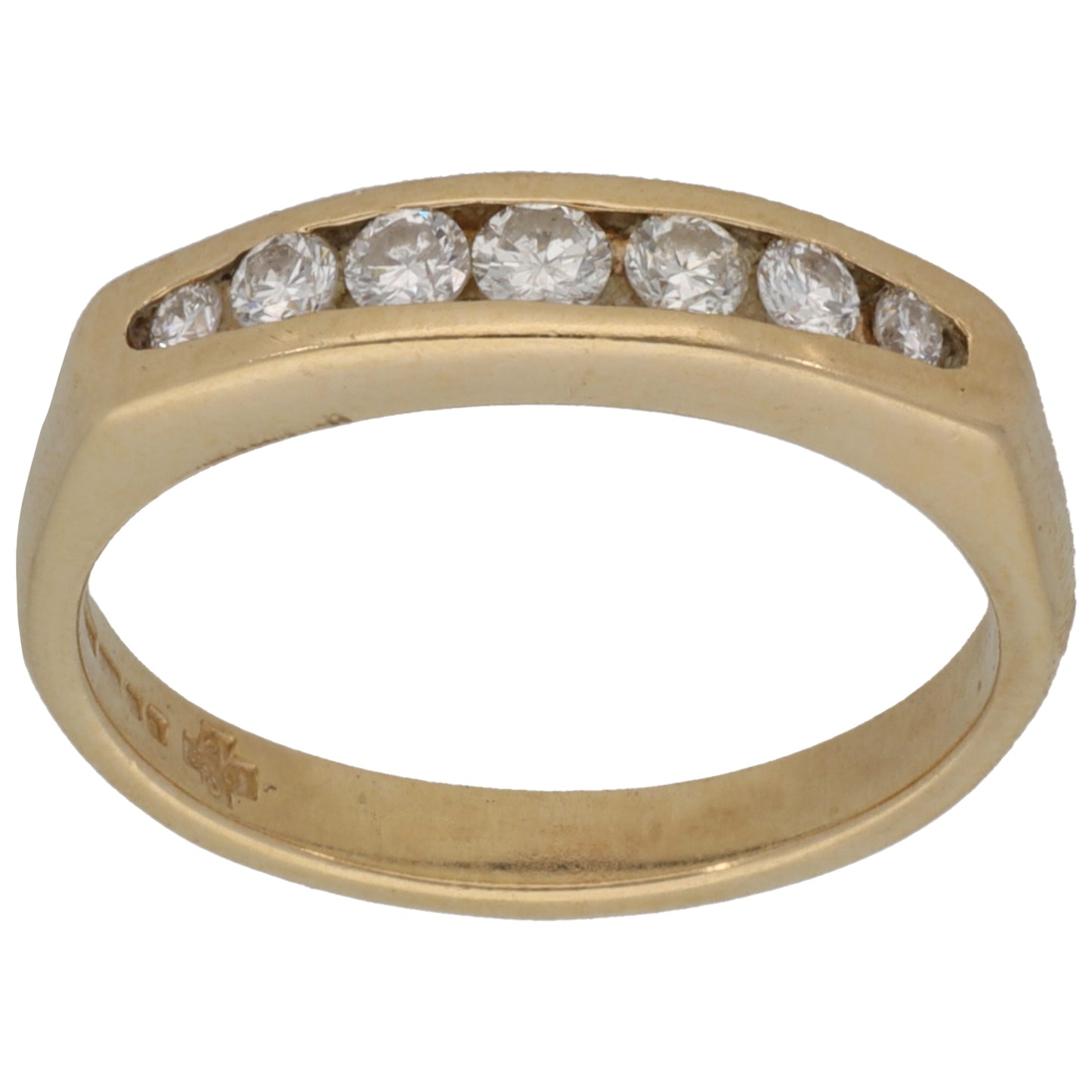 9ct Gold 0.29ct Diamond Half Eternity Ring Size L